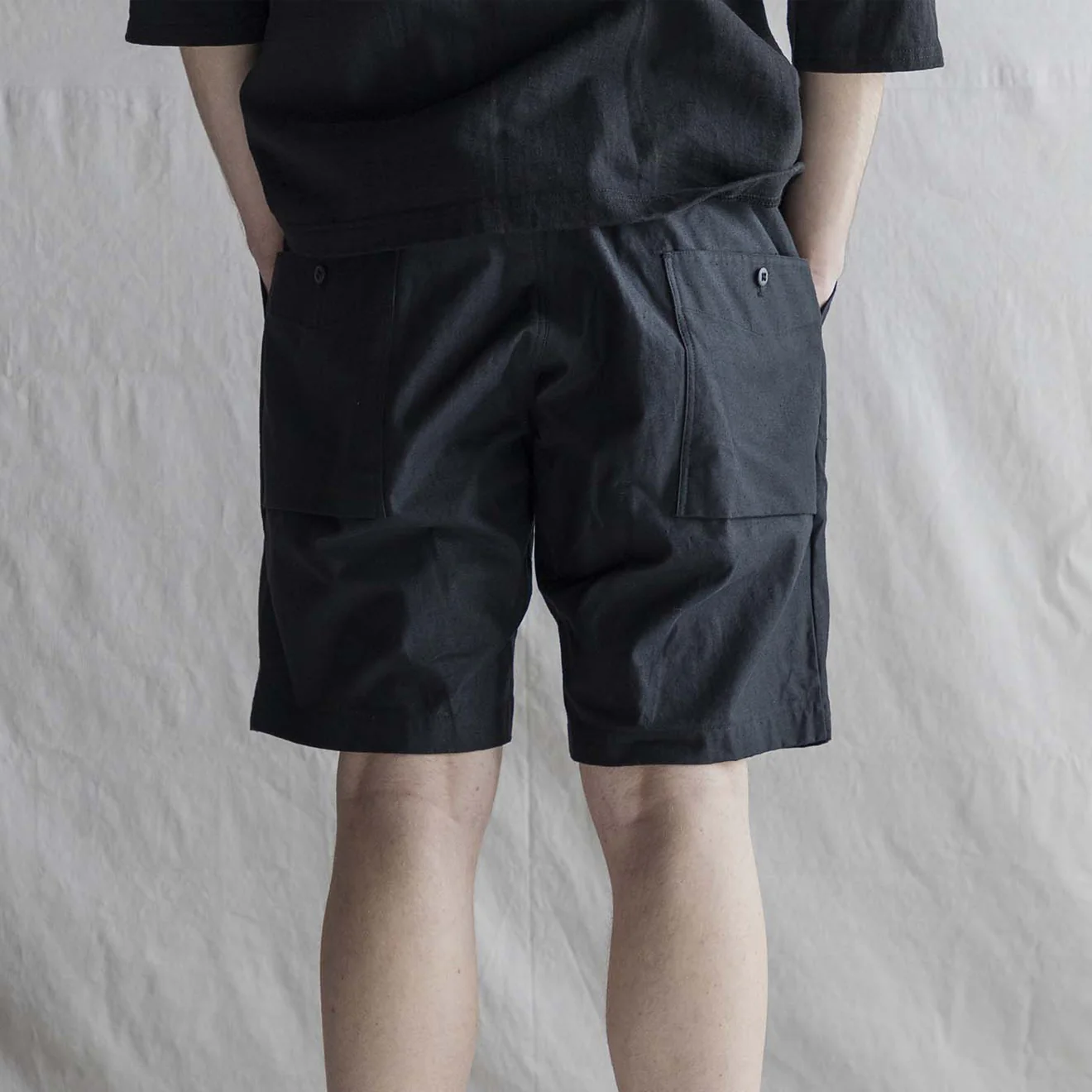 Jackman Back Nep Umps Shorts Sumikuro / Ink Black - Image 7