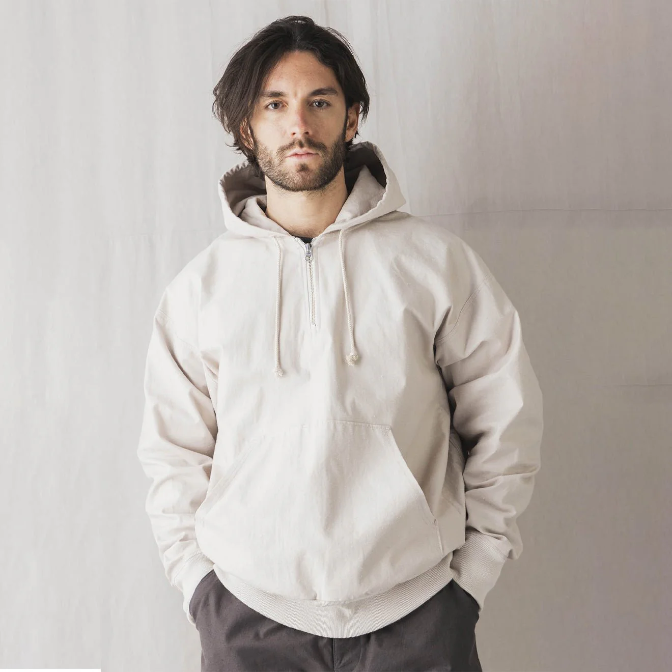 Jackman Back Nep Zip Parka Rosin White - Image 7