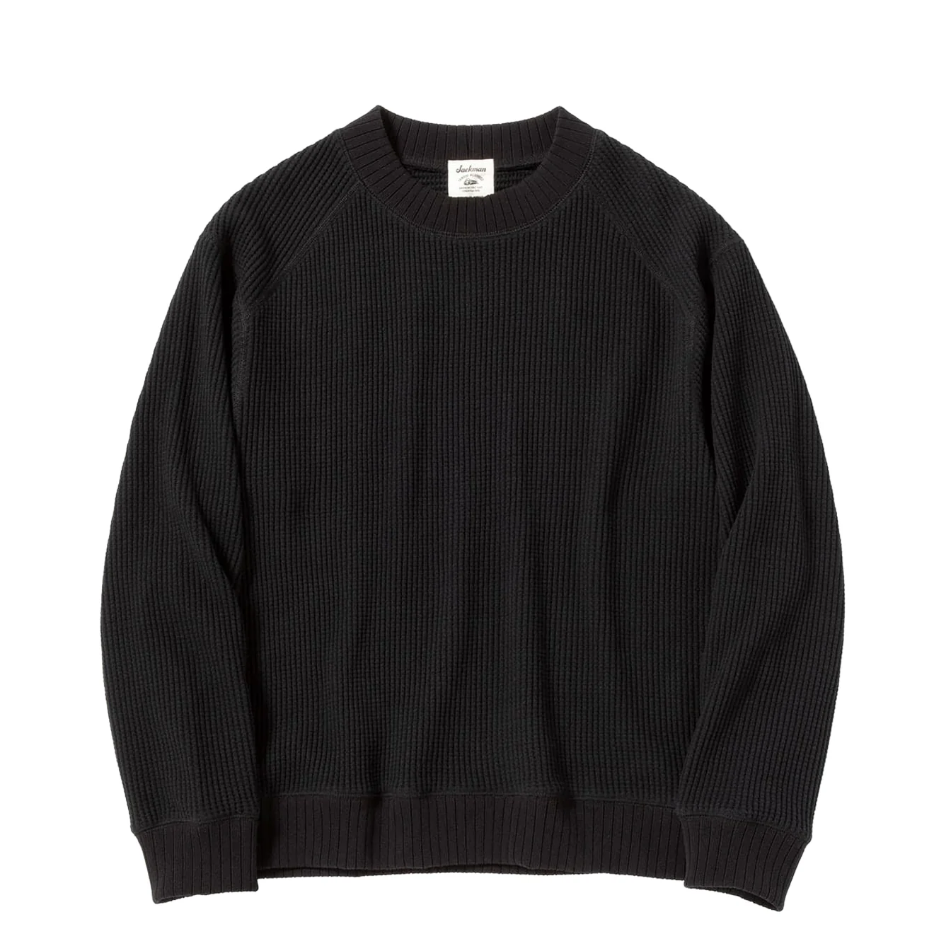 Jackman Waffle Mid-Neck Black