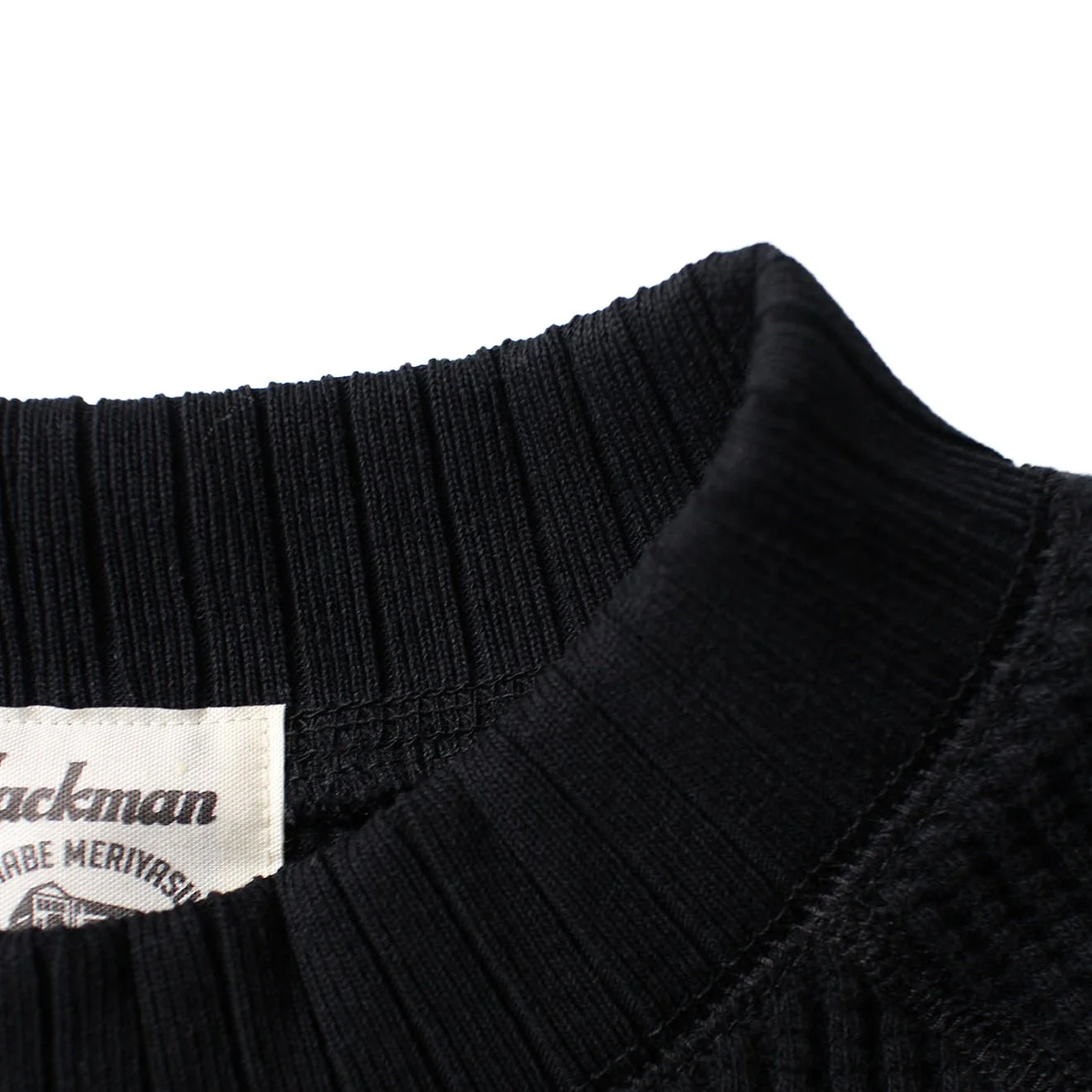Jackman Waffle Mid-Neck Black - Image 2