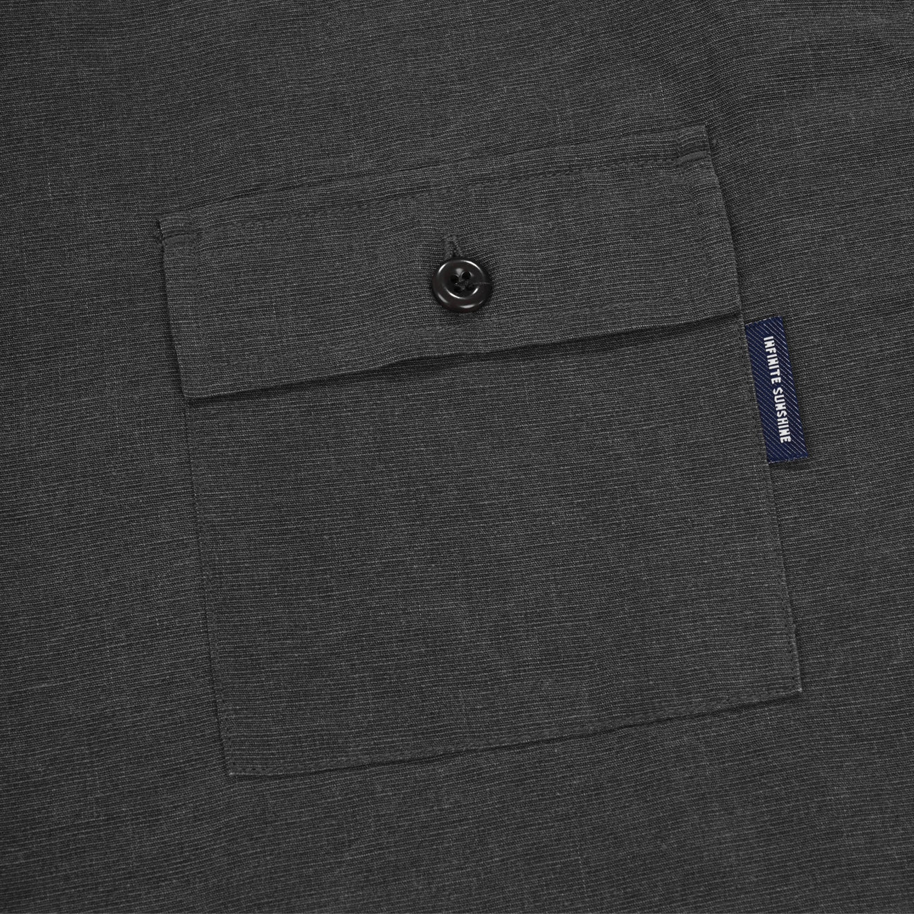 Kappy Pigment Henley Neck Half Shirt Charcoal - Image 5