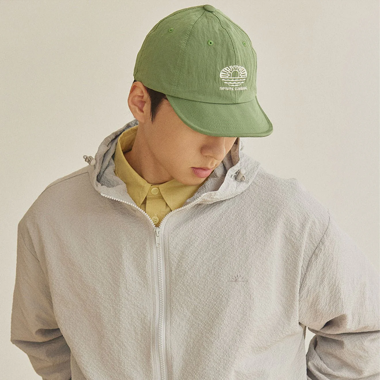 Kappy Ripstop Sunshine Cap Moss Green - Image 2