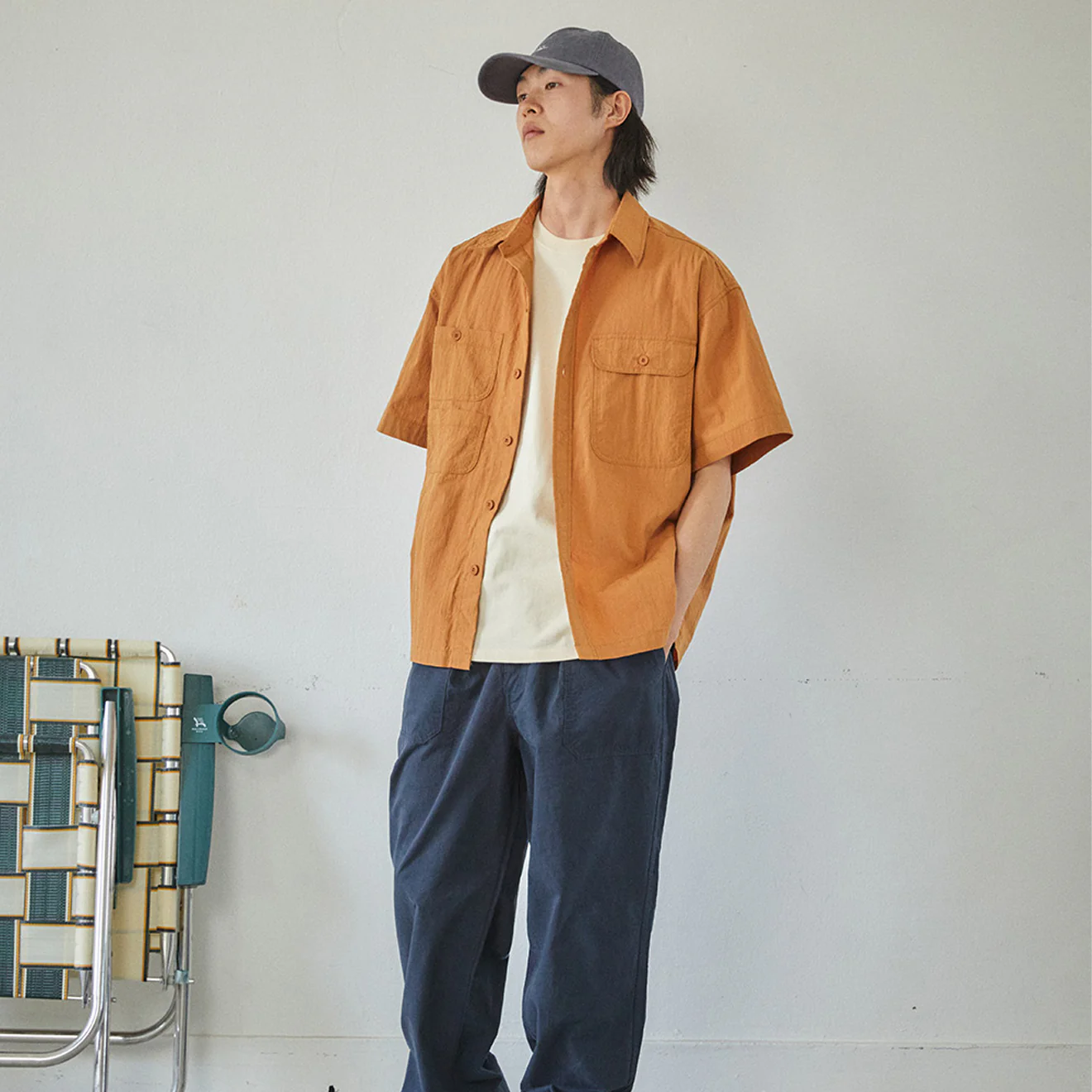 Kappy Sunrise Utility Half Shirt Brick - Image 2