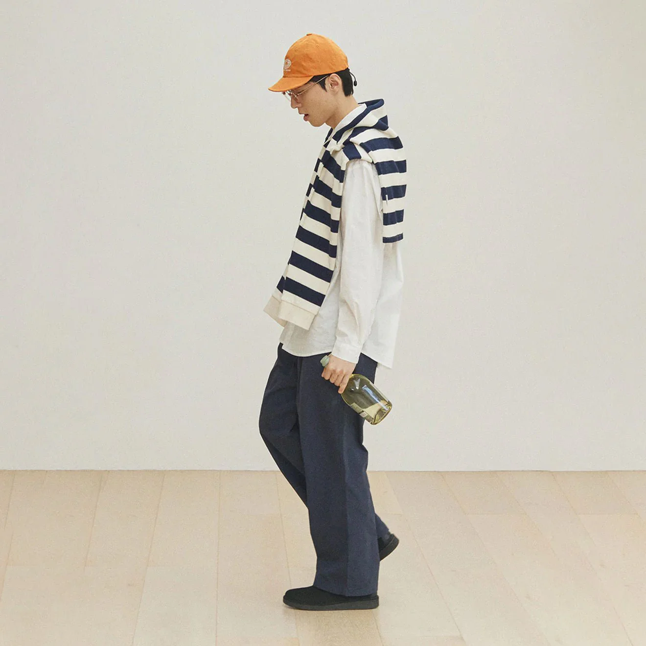 Kappy Two Tuck Wide Pants Navy - Image 8