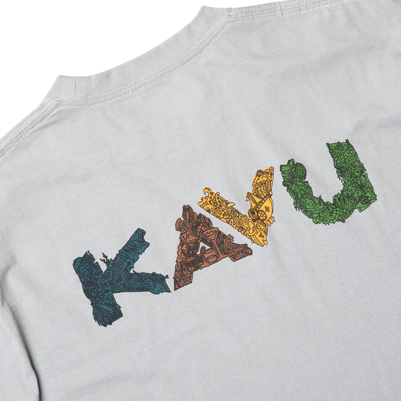 Kavu Doddle Days T-Shirt Ultimate Grey - Image 2
