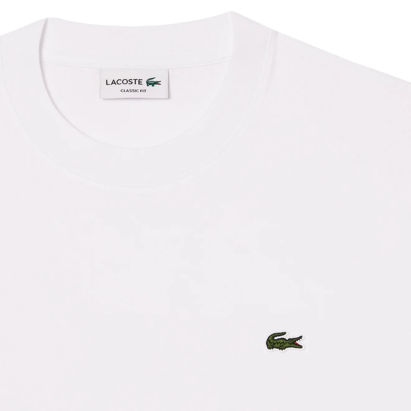 Lacoste Classic Fit Cotton Jersey T-shirt White - Image 2