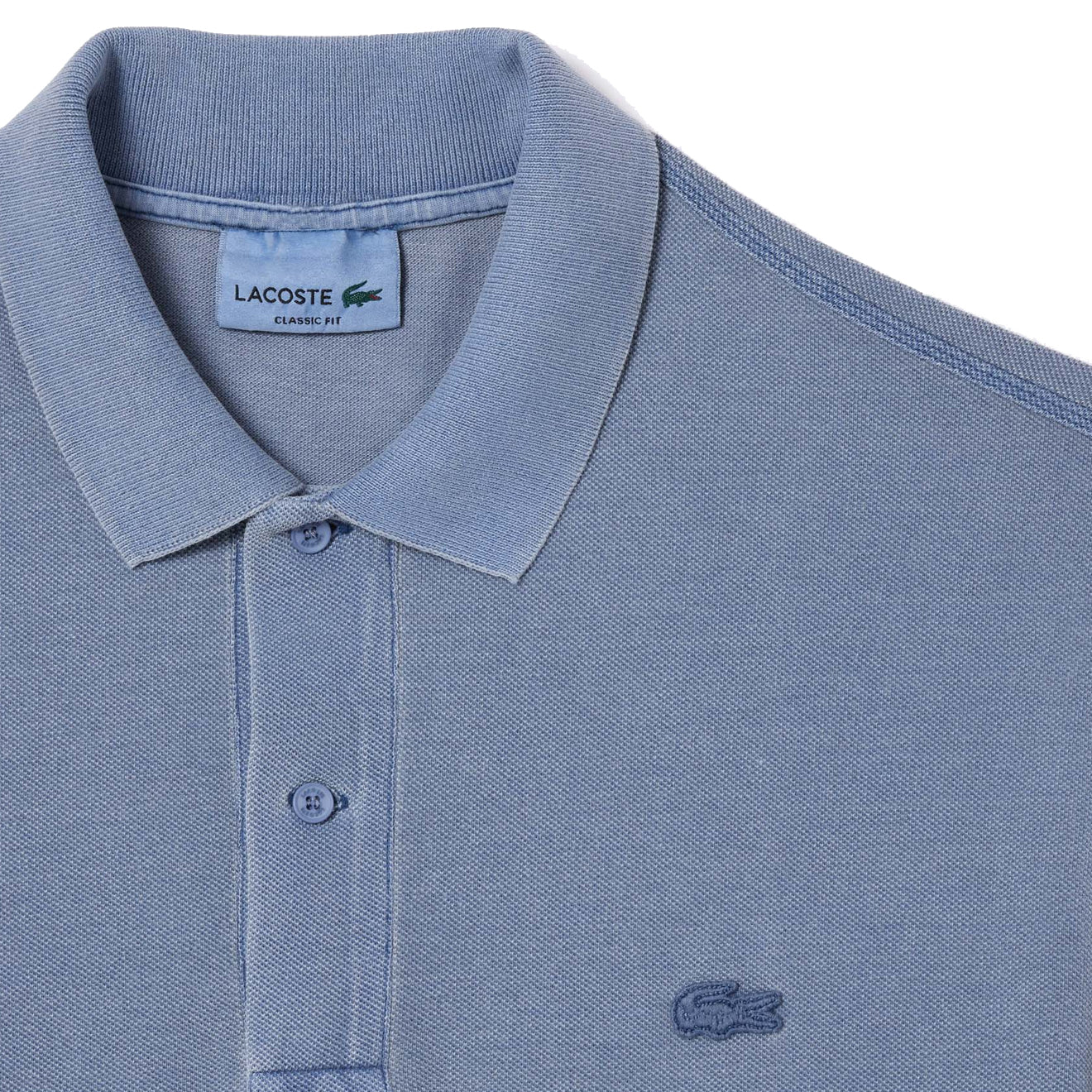Lacoste Classic Fit Cotton Pique Polo Shirt Eco Stonewash - Image 2