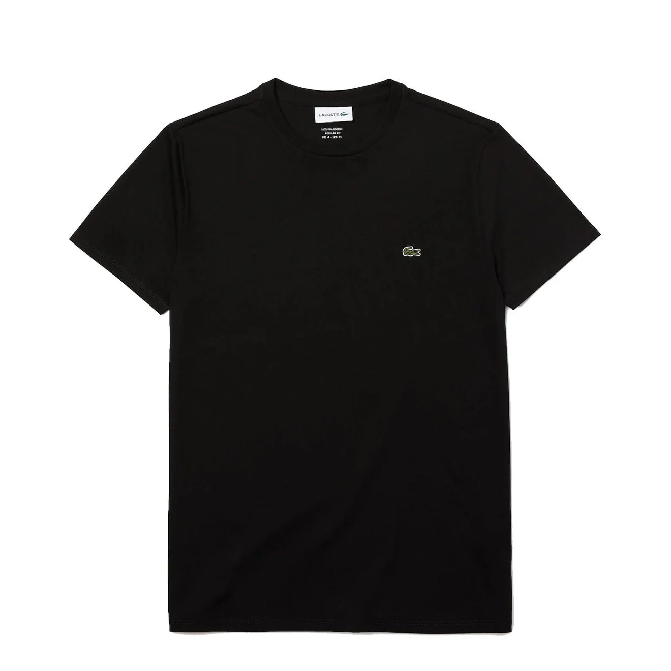 Lacoste Crew Neck Pima Cotton T-Shirt Black