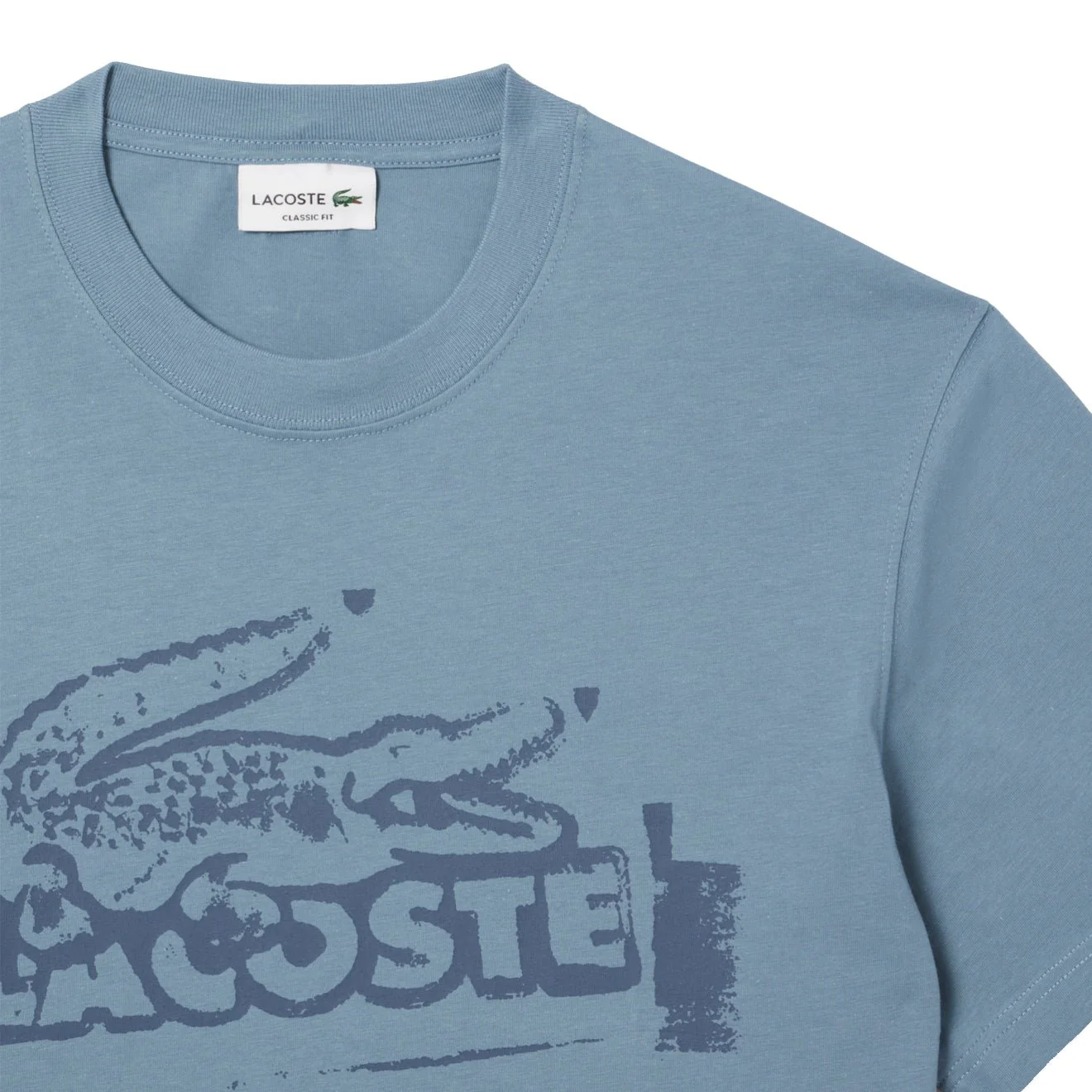 Lacoste Crocodile Graffiti S/S Tee Blue - Image 2