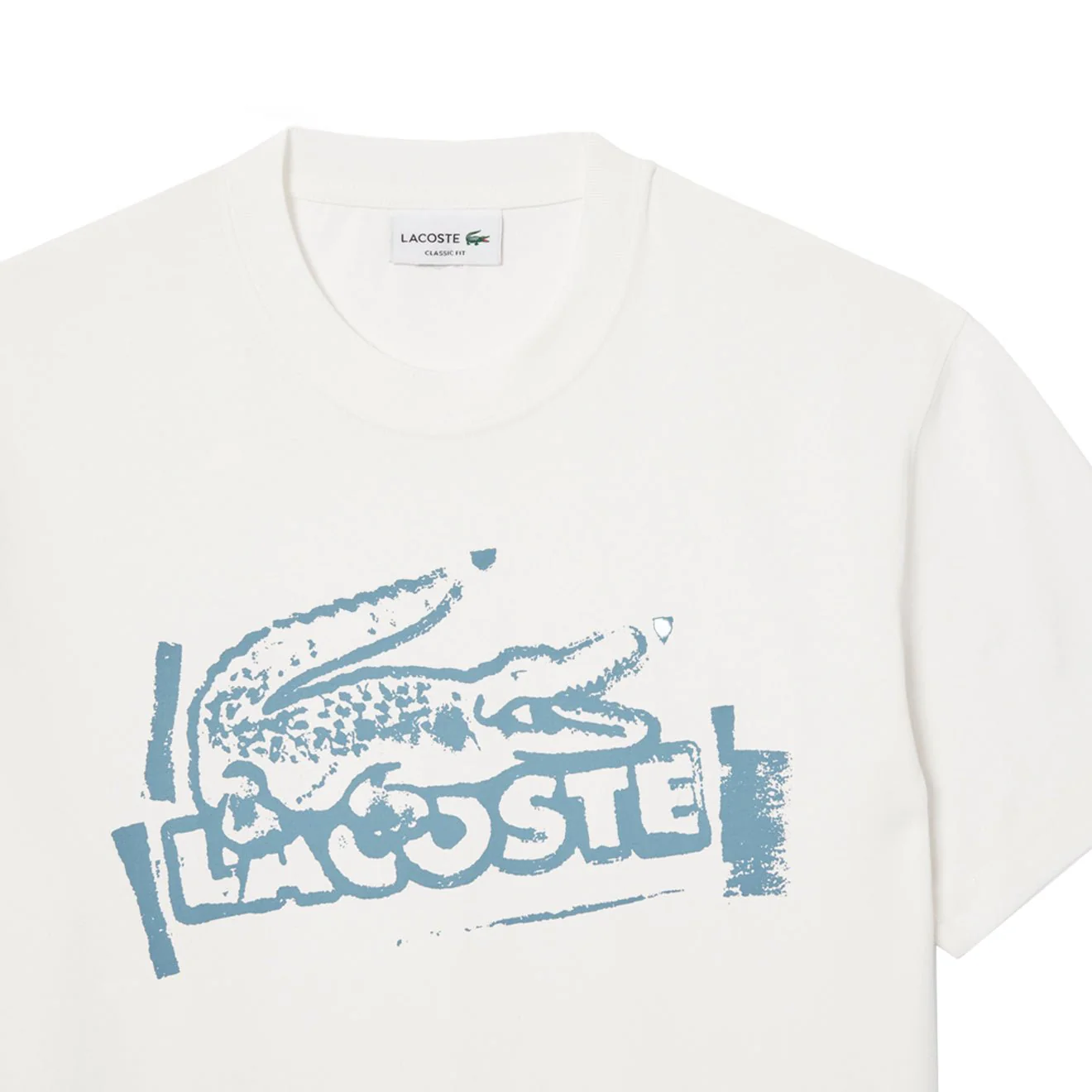 Lacoste Crocodile Graffiti S/S Tee White - Image 2