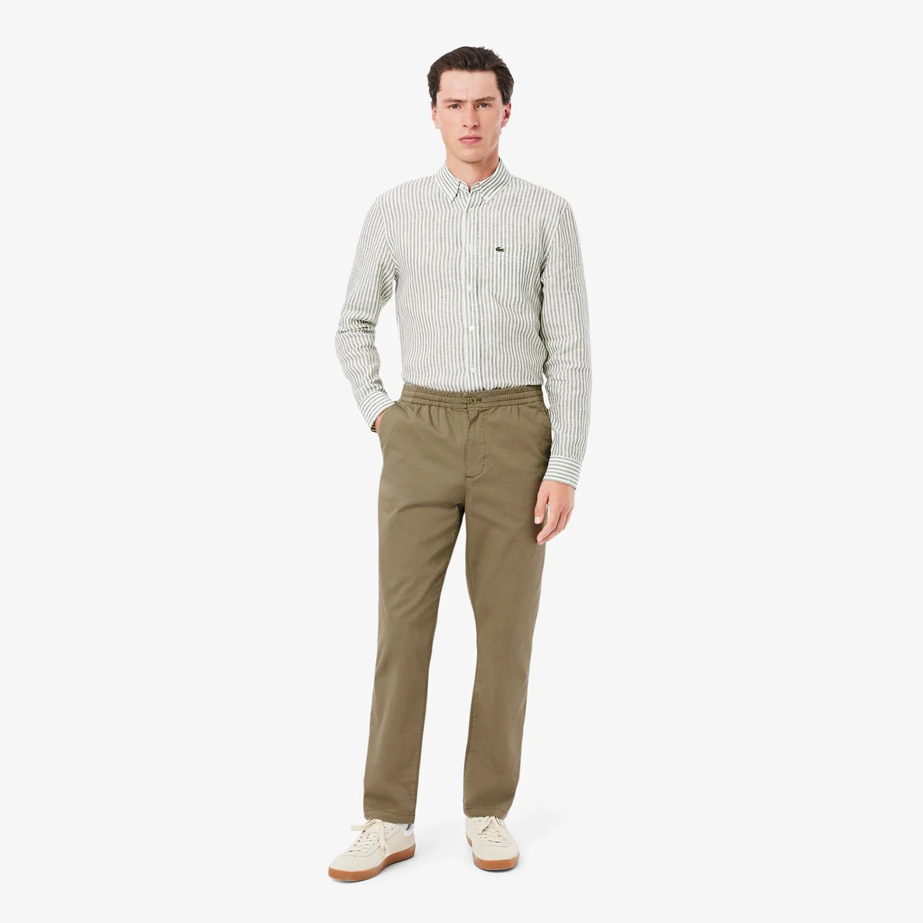 Lacoste Drawstring Trousers Khaki Green - Image 2