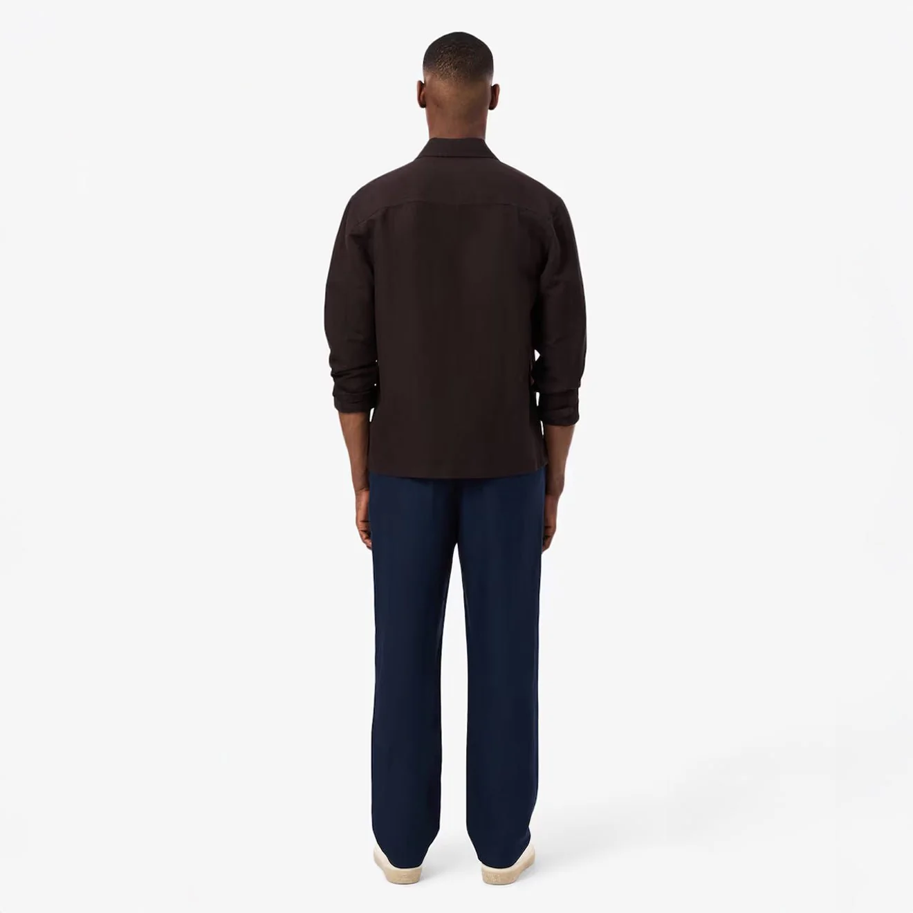 Lacoste Regular Fit Linen Chino Pants Midnight Blue - Image 3