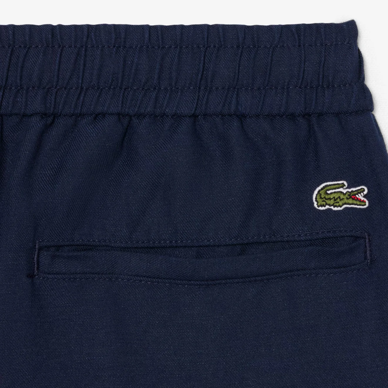 Lacoste Regular Fit Linen Chino Pants Midnight Blue - Image 4