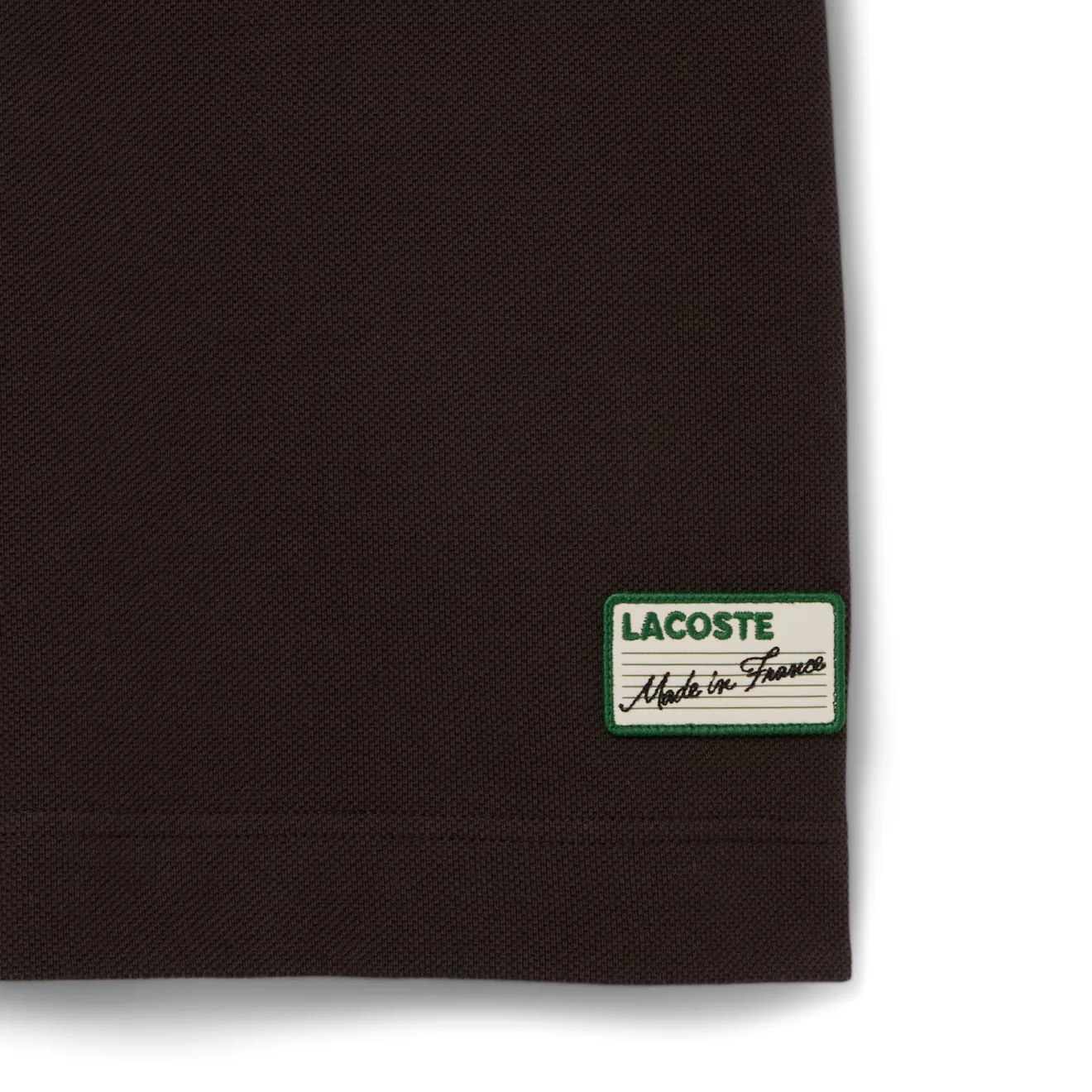 Lacoste French Made Classic Fit Stripe Collar Polo Shirt Brown - Image 4