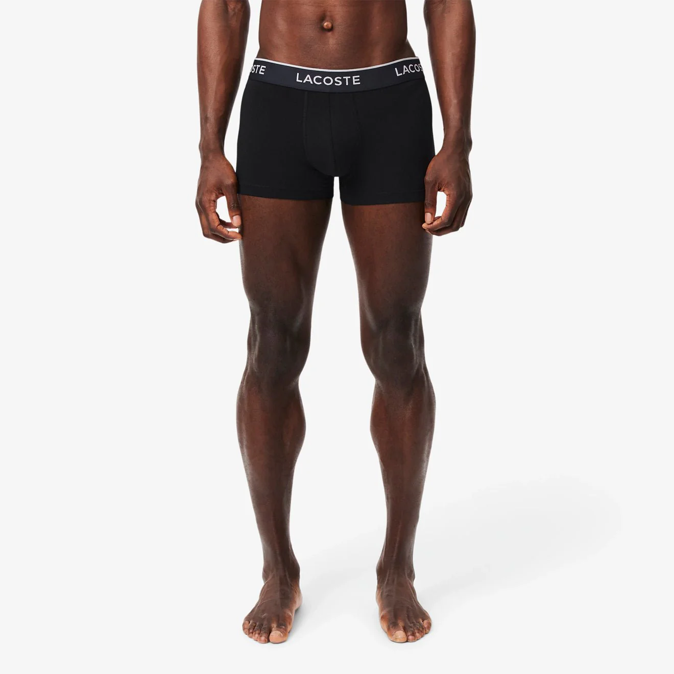 Lacoste 3-Pack Stretch Cotton Trunks Black / Blue / Dark Grey - Image 2