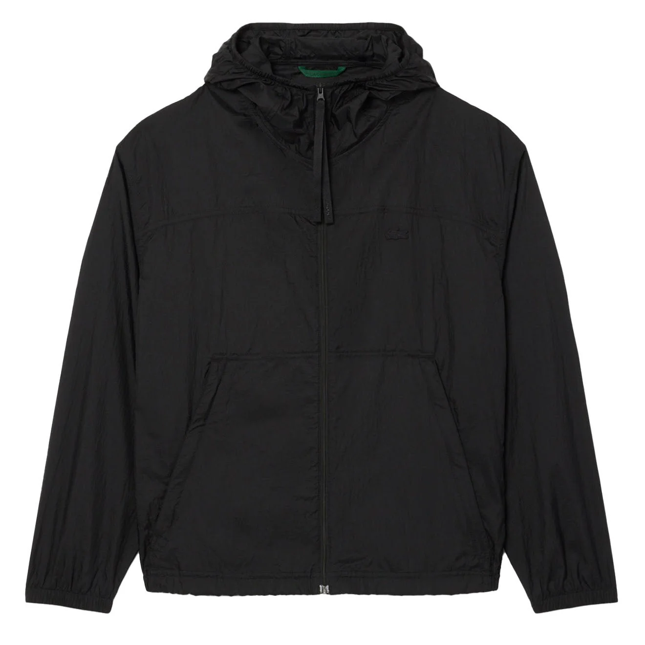 Lacoste Water-Repellent Packable Nylon Jacket Black