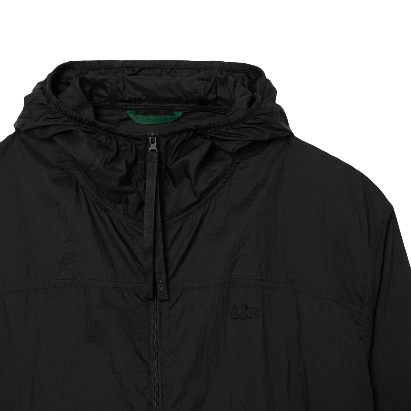 Lacoste Water-Repellent Packable Nylon Jacket Black - Image 2