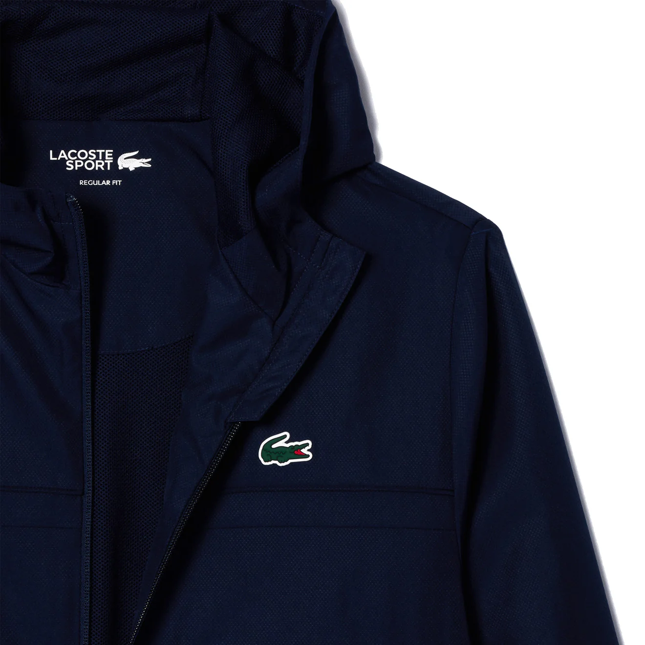 Lacoste Zipped Sport Training Jacket Navy Blue - Image 3