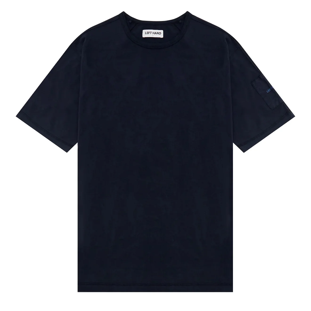 Left Hand Contrast Panel Tee Navy