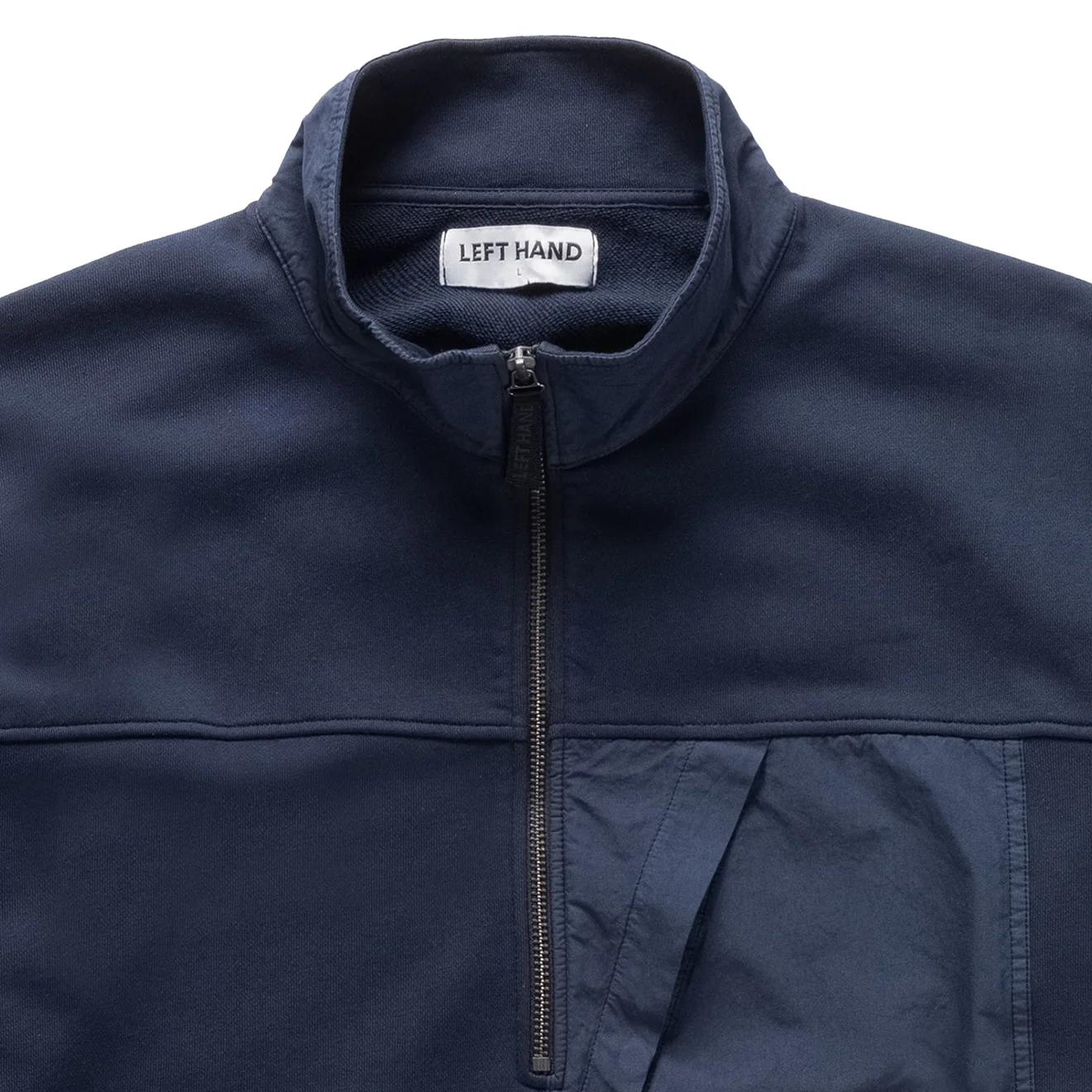 Left Hand Half Zip Sweat Navy - Image 3