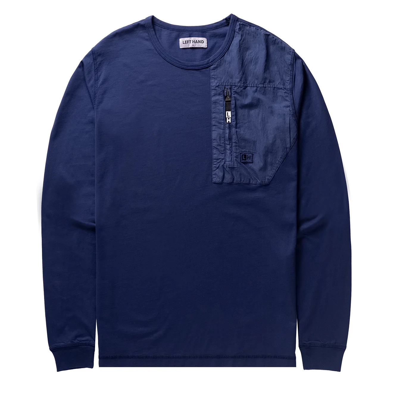 Left Hand L/S Patch Pocket Tee Navy