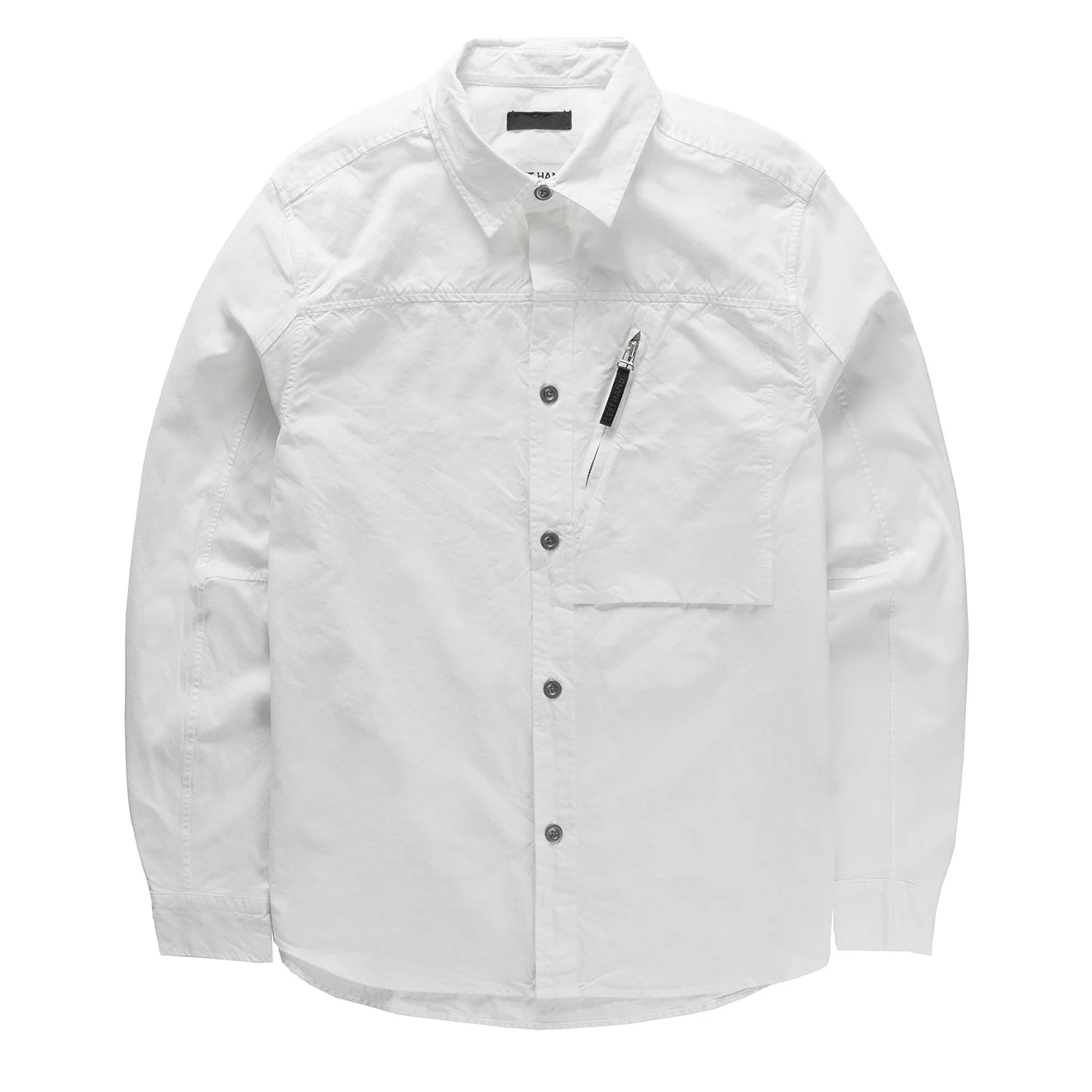 Left Hand Zip Pocket Shirt Off White
