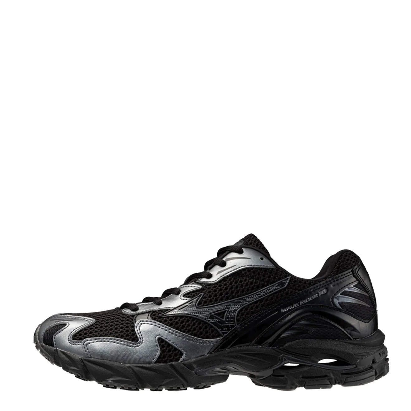 Mizuno Wave Rider 10 Trainer Black / Black Sand / Metallic Gray - Image 2