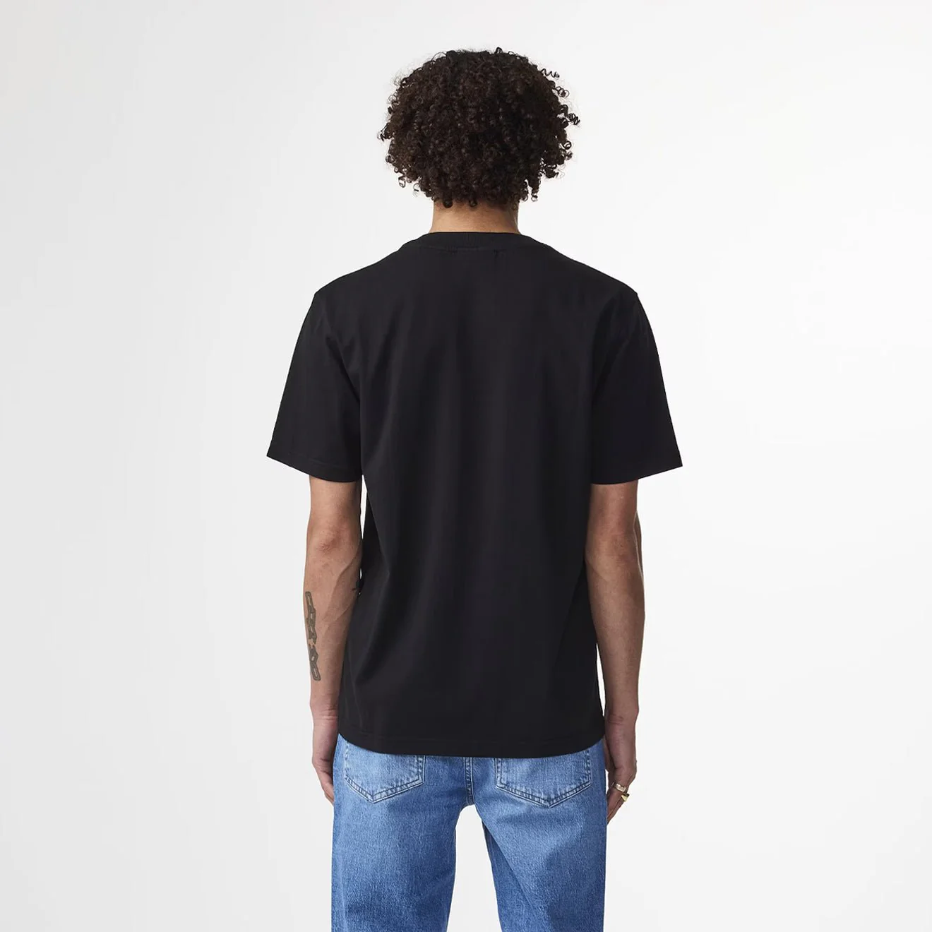 NN07 Adam Casual Logo Pima T-shirt Black - Image 3