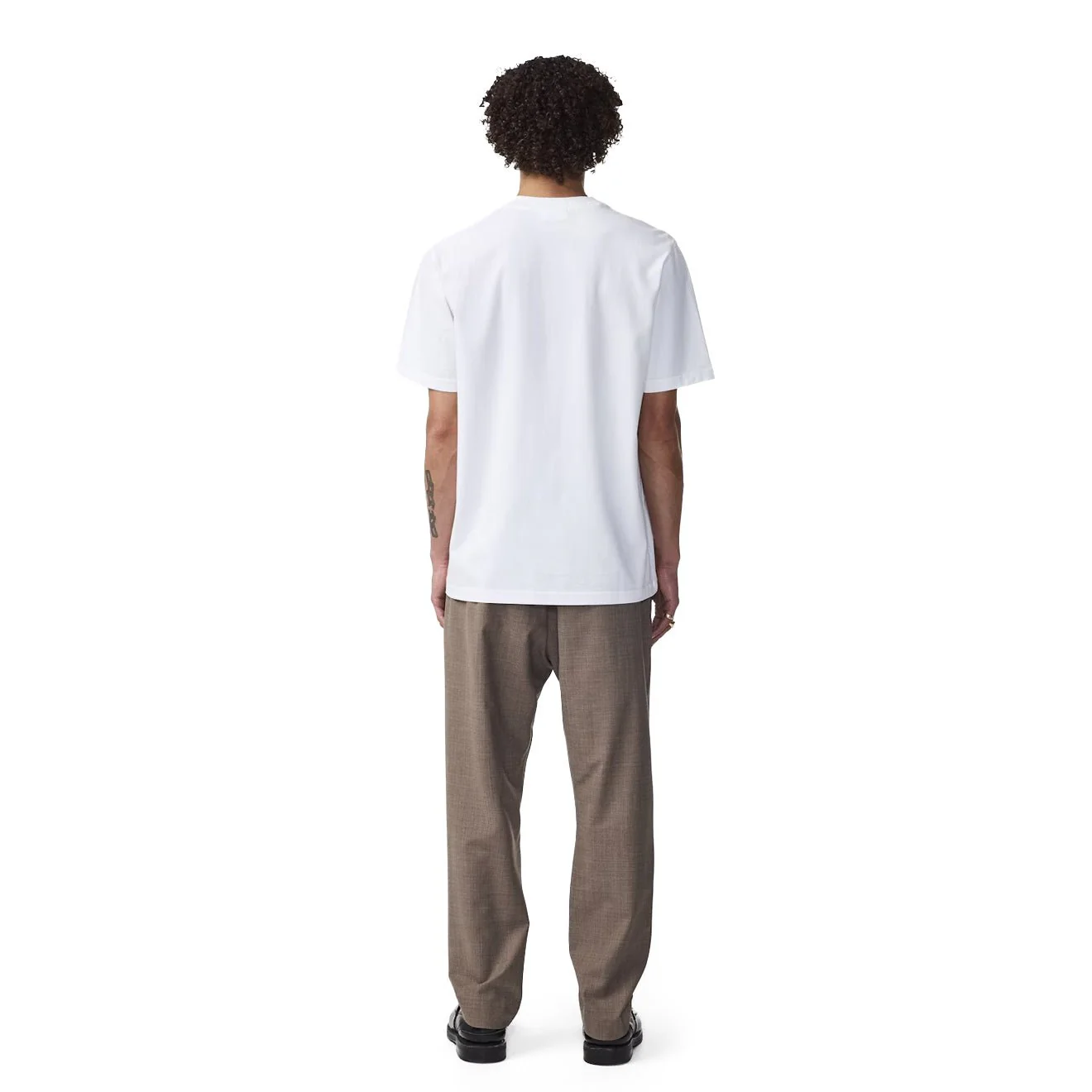 NN07 Adam Casual Logo Pima T-shirt White - Image 3