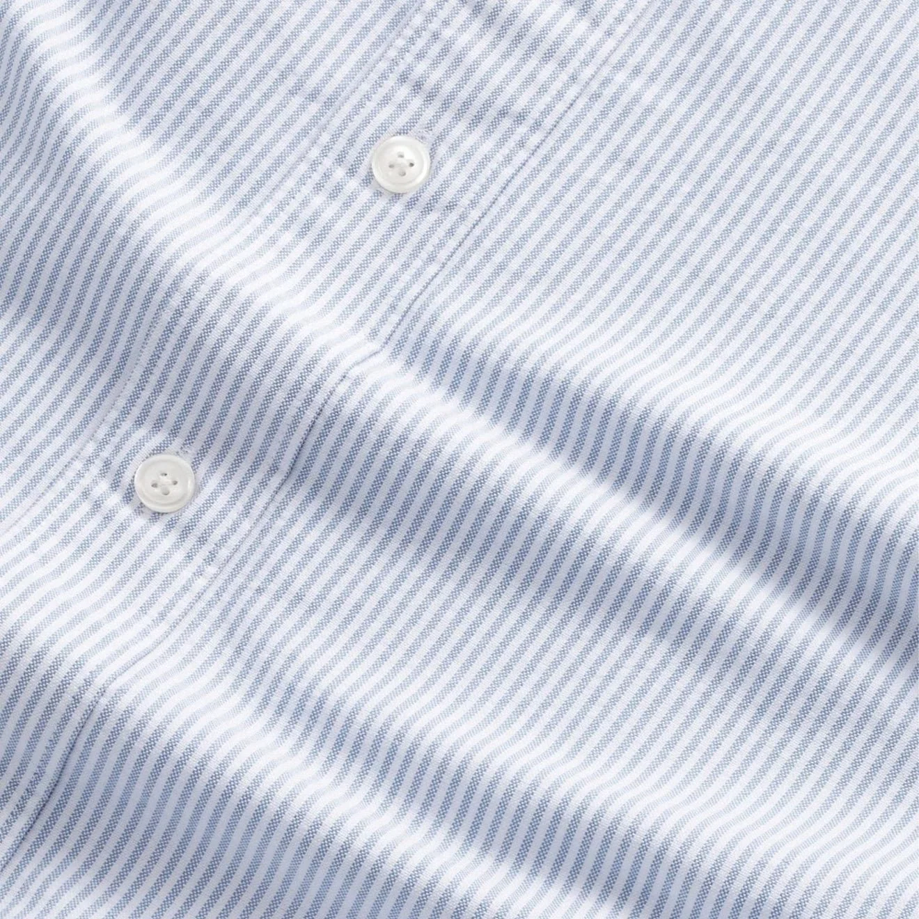 NN07 Colby BD Logo Regular Fit Oxford Shirt Blue Stripe - Image 4