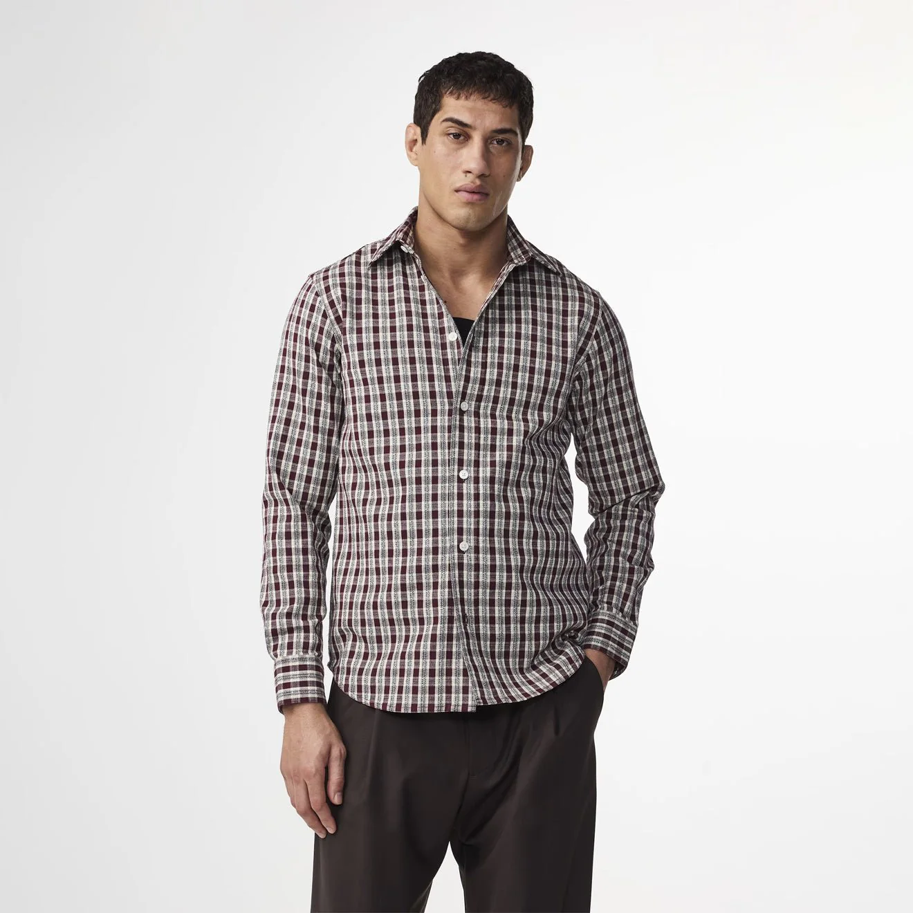 NN07 Colby Mouline Shirt Wine Check - Image 2