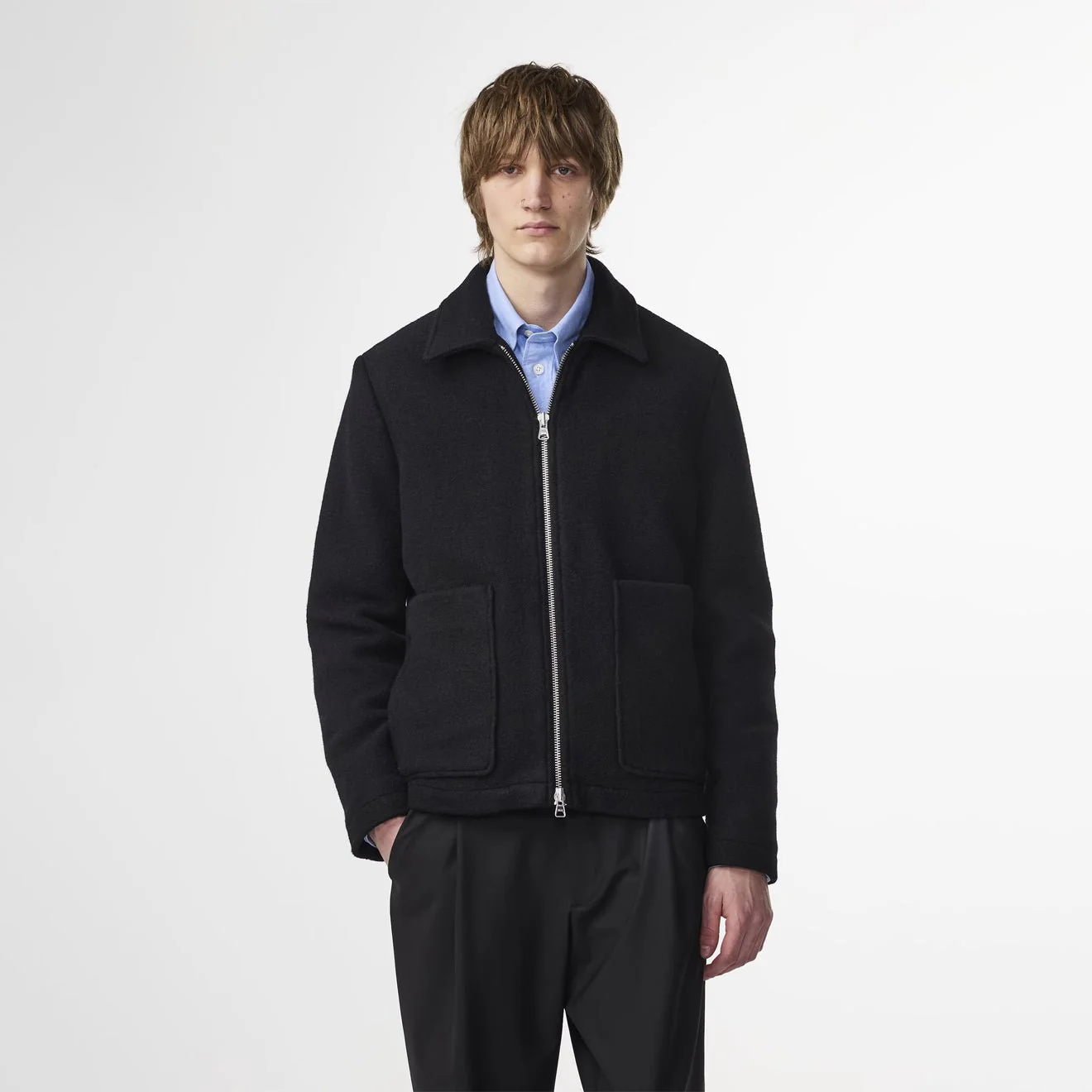 NN07 Gael Jacquard Jacket Black - Image 2