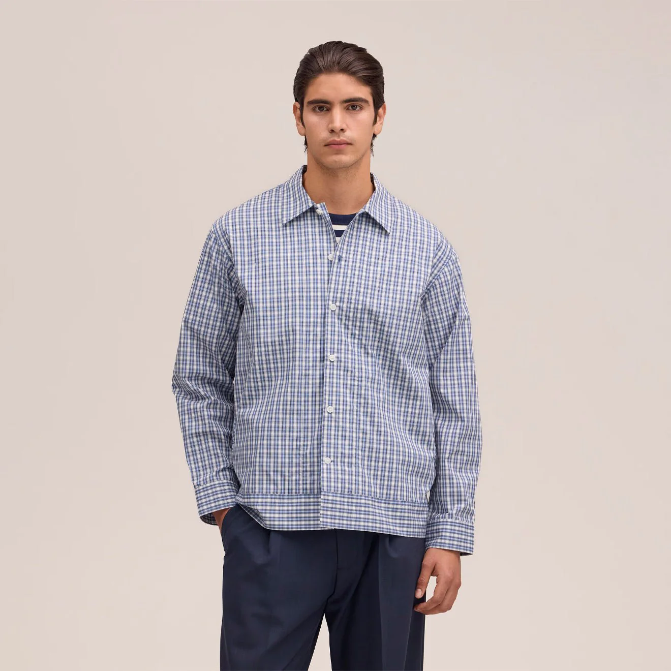 NN07 Reed Shirt Blue Check - Image 2
