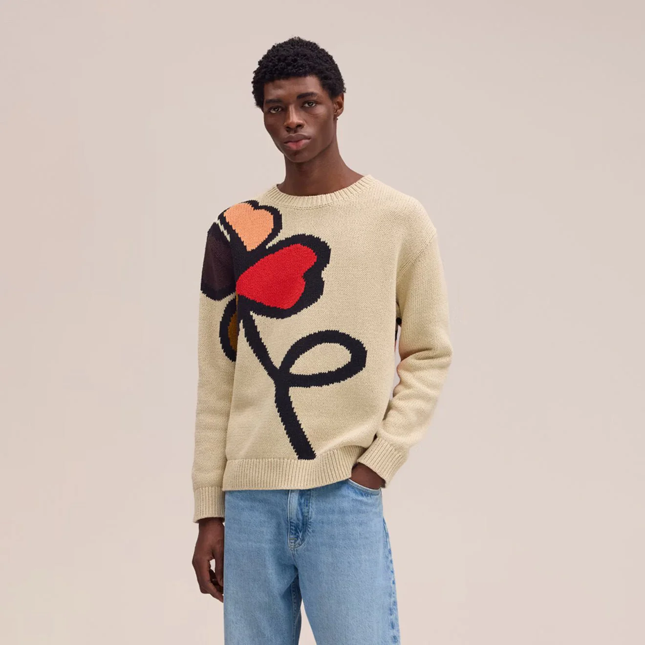 NN07 Todd Sweater Ecru - Image 3