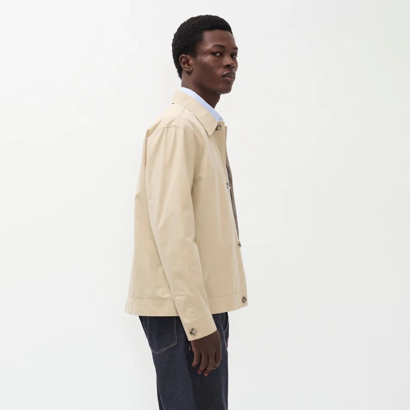 Norse Projects Arresskov Compact Cotton Overshirt Utility Khaki - Image 4