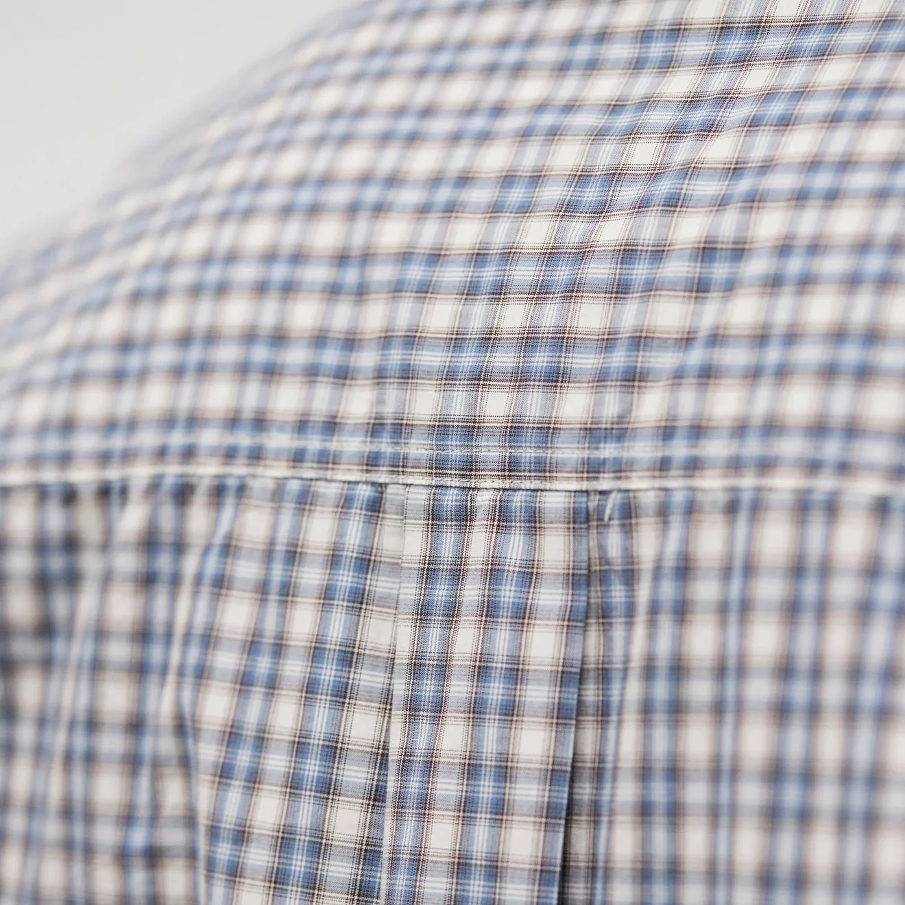 Norse Projects Falster Fine Check Oversize Shirt Cerulean - Image 5