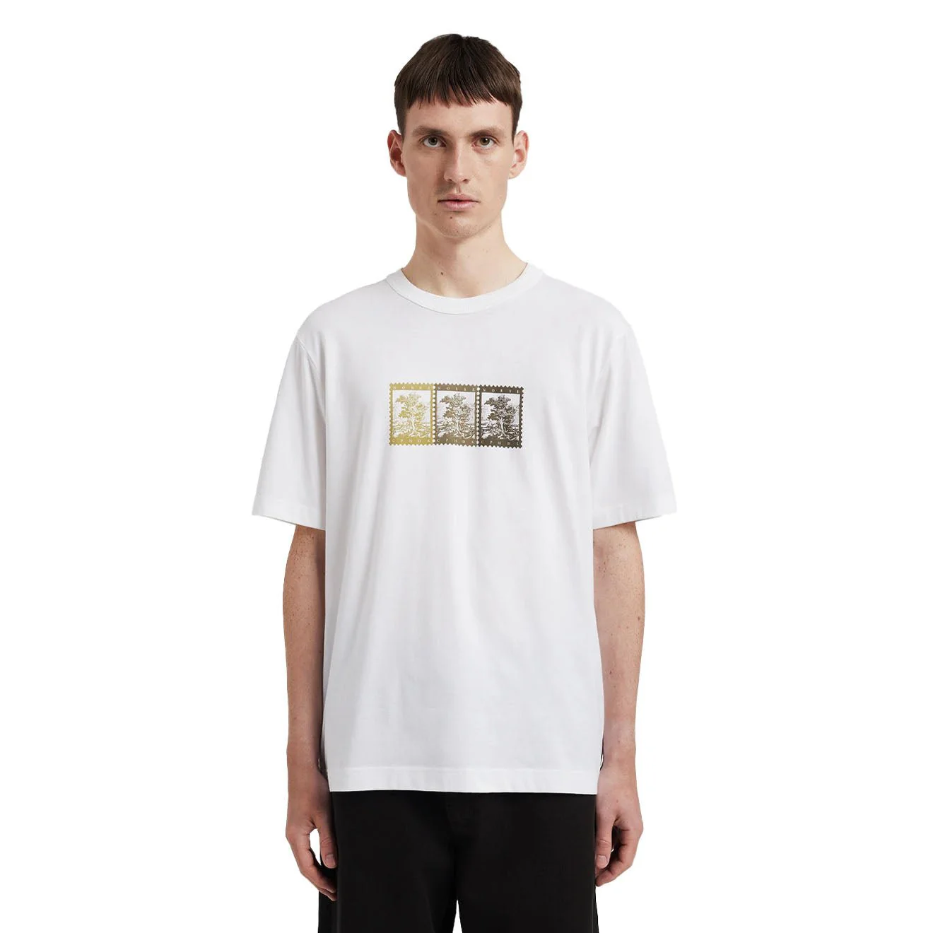 Norse Projects Holger Post Stamp Print T-Shirt White - Image 3