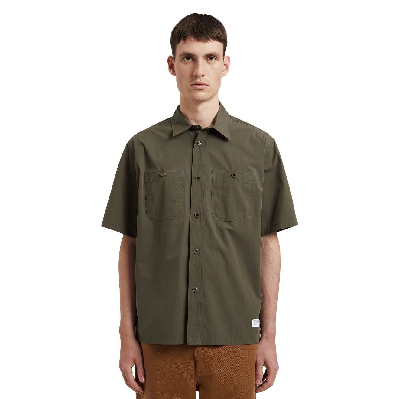 Norse Projects Ivan Tech Poplin SS Shirt Ivy Green - Image 4