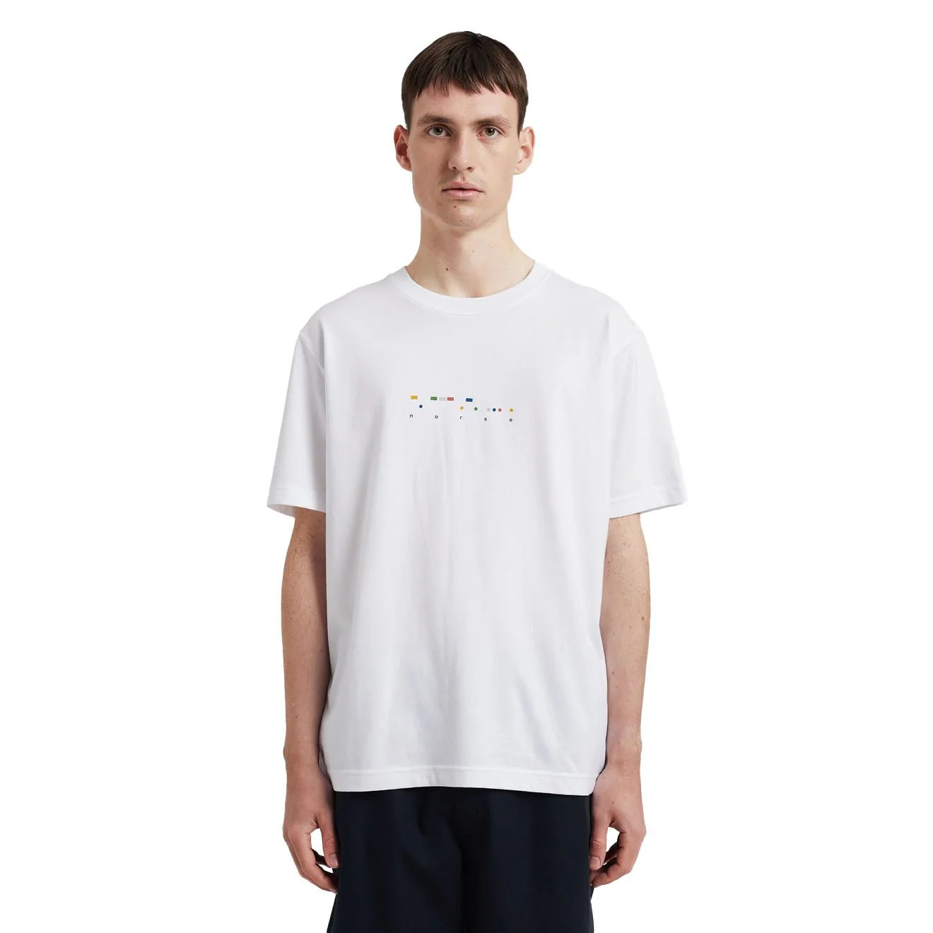 Norse Projects Johannes Organic Code Print T-shirt White - Image 3