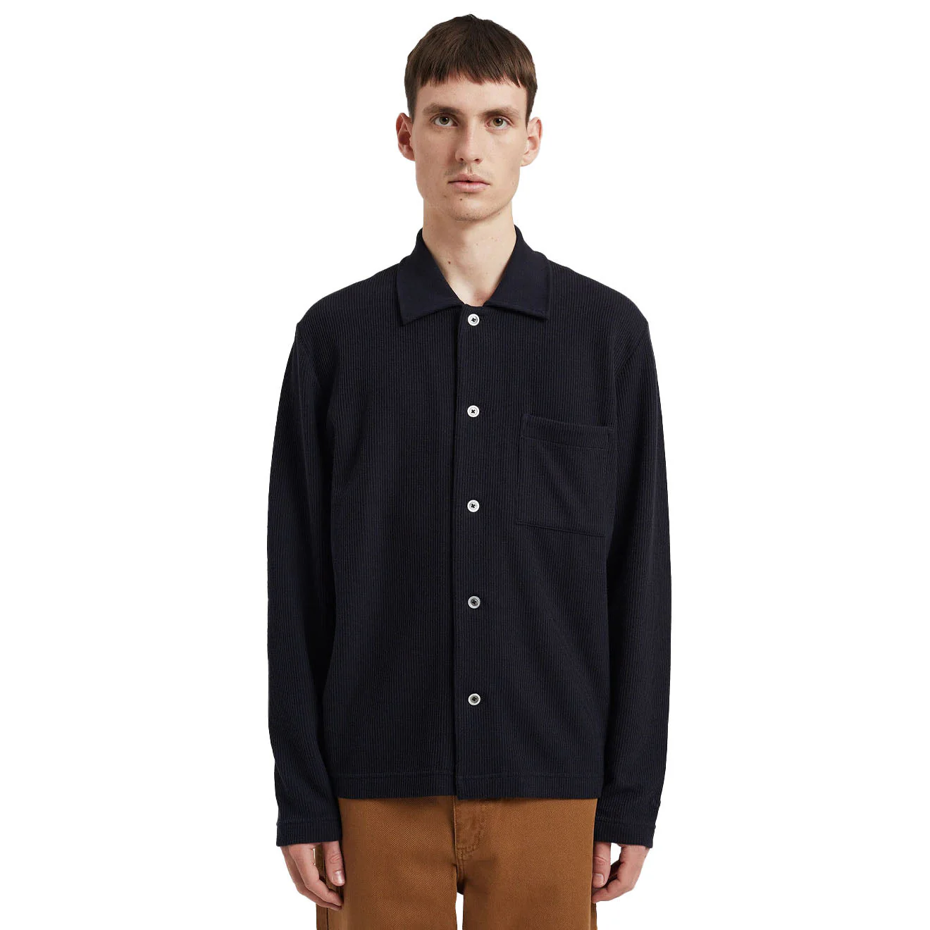 Norse Projects Jorn Double Face Overshirt Dark Navy - Image 3