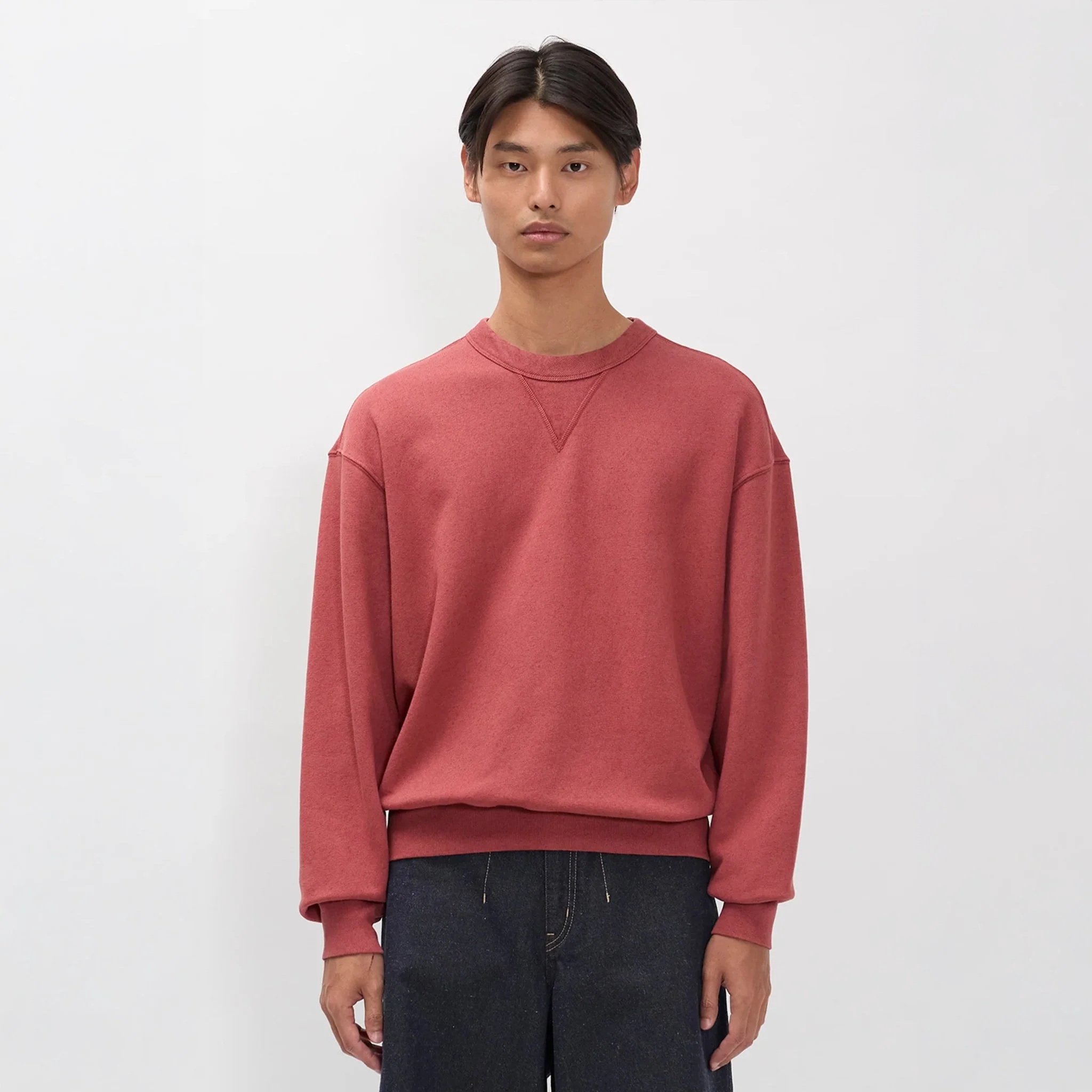 Norse Projects Kulhuse Cotton Linen Loopback Sweatshirt Cowhide - Image 3