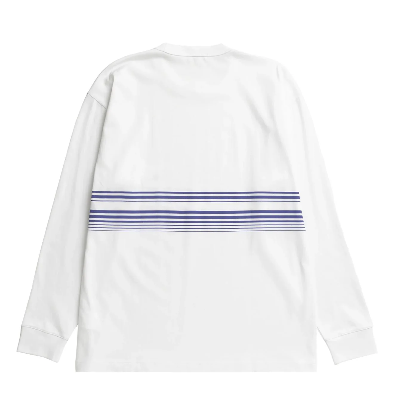 Norse Projects Loften Nautical Stripe Print Heavy LS T-shirt White - Image 2