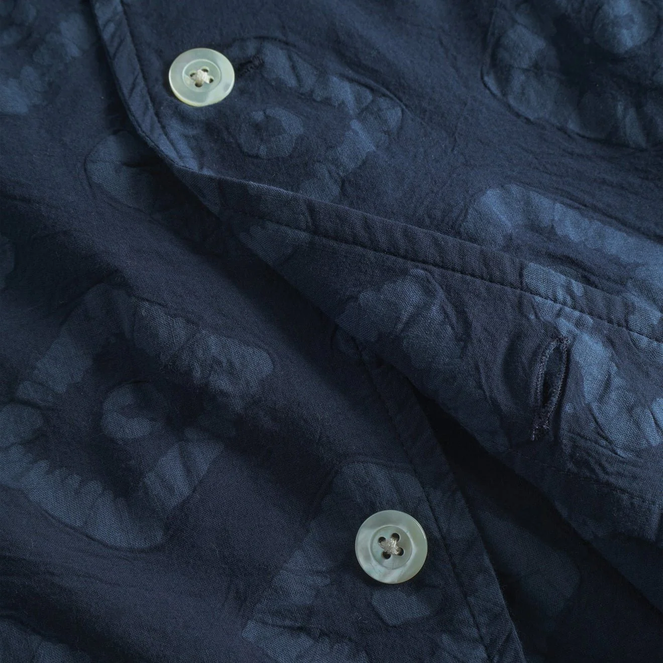 Norse Projects Mads Batik SS Shirt Dark Navy - Image 4