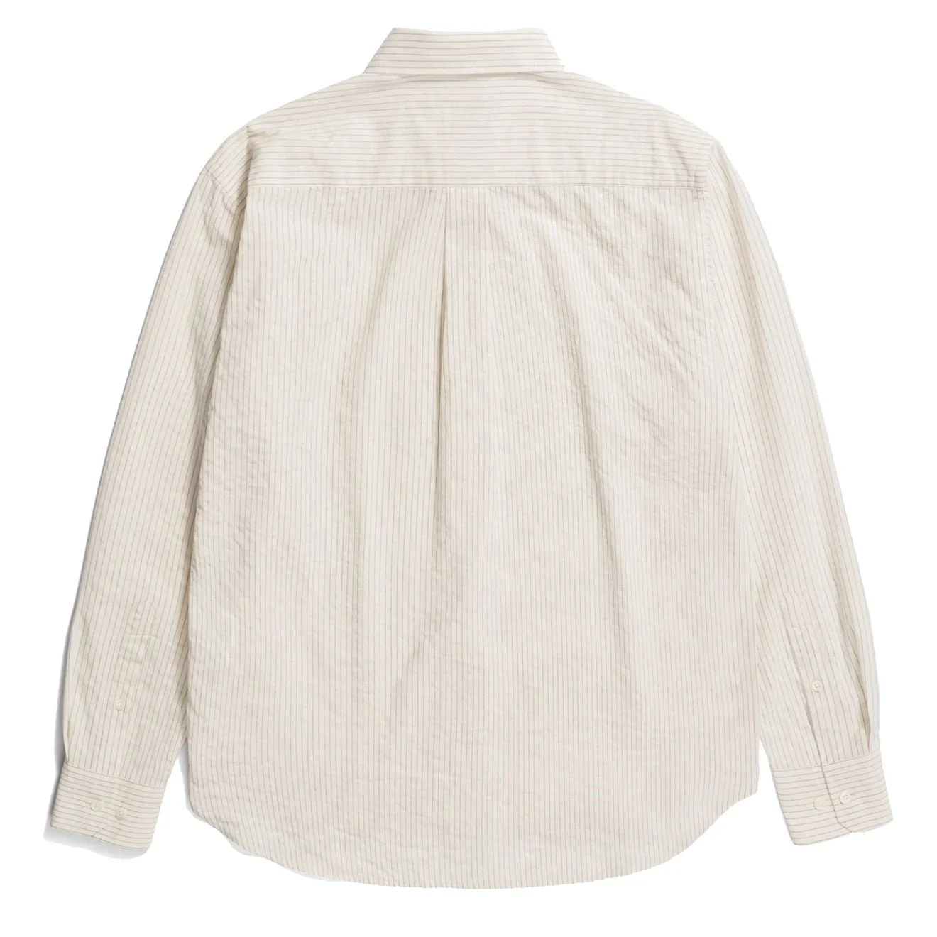 Norse Projects Mo Oversized Striped Shirt Ecru - Image 2
