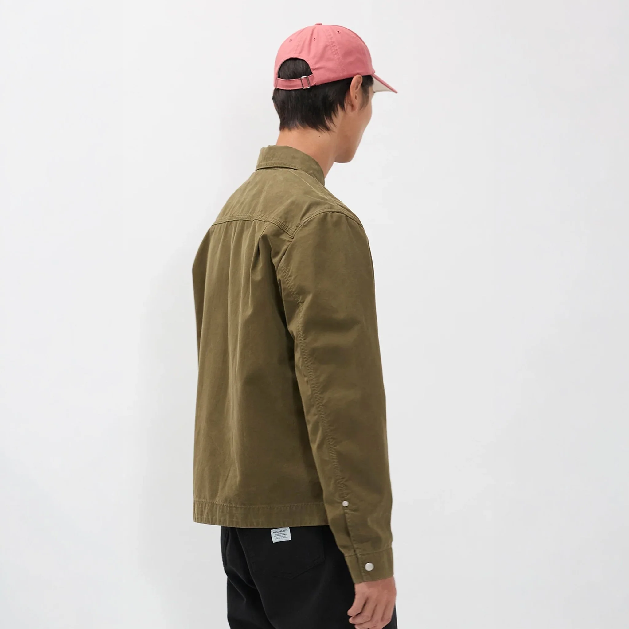 Norse Projects Raabjerg Canvas Jacket Olive Night - Image 4
