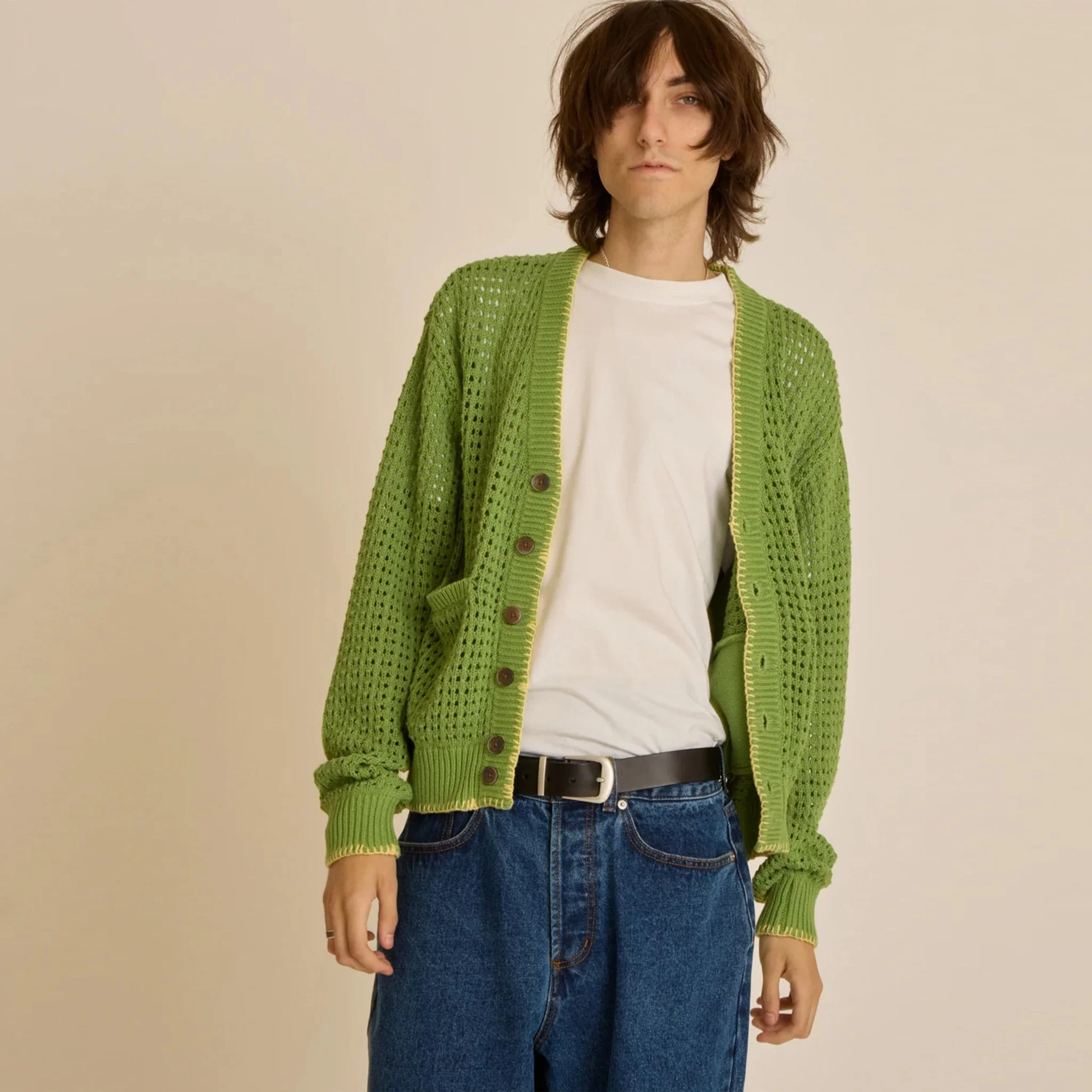 Obey Ethan Cardigan Matcha Multi - Image 3