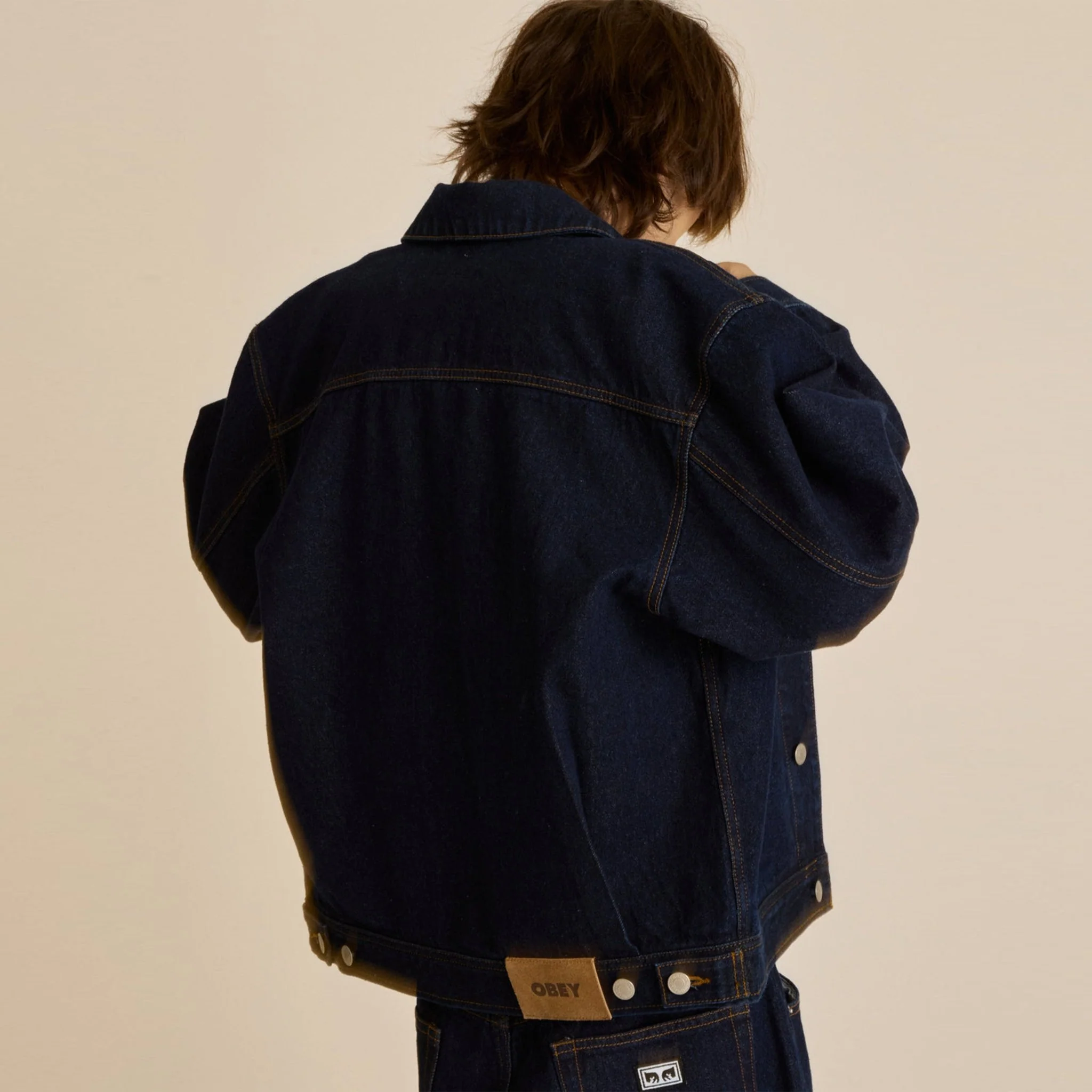 Obey Opena Jacket Rinse Indigo - Image 3
