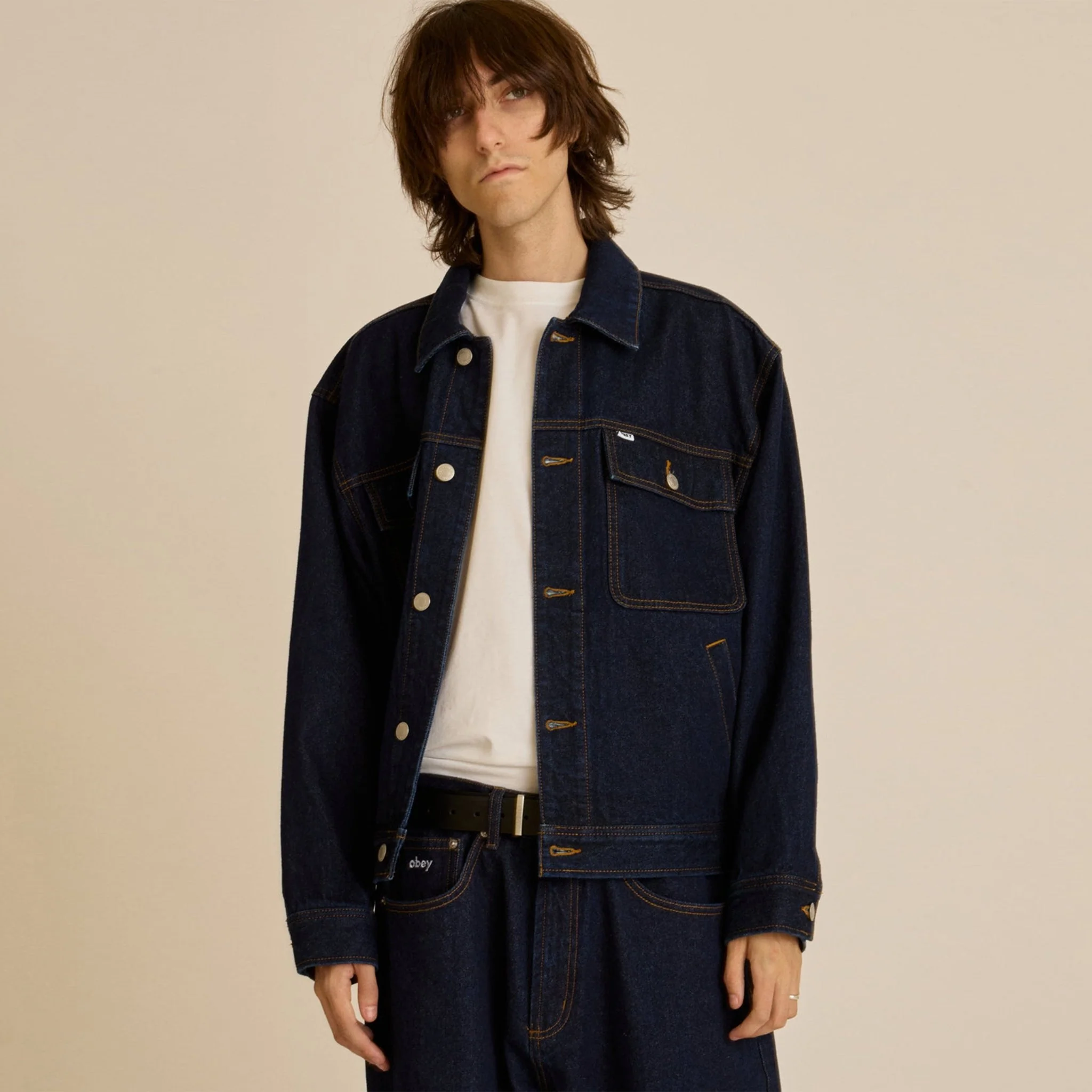 Obey Opena Jacket Rinse Indigo - Image 4