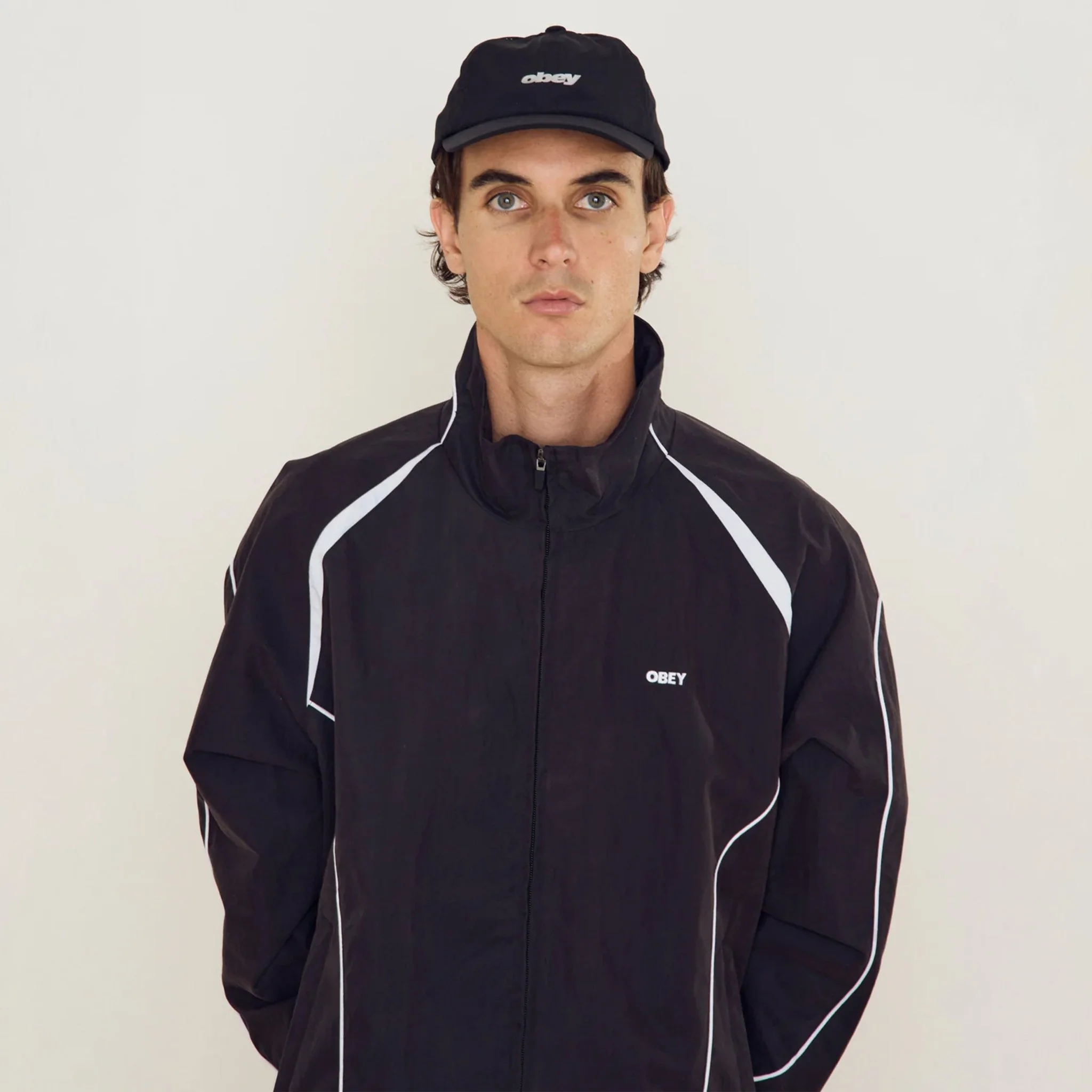 Obey Practice Windbreaker Black - Image 3