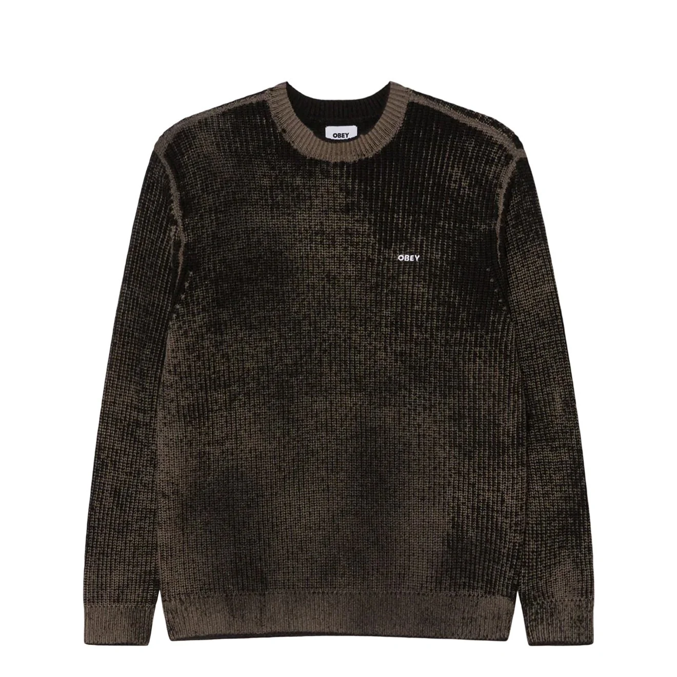 Obey Spray Effect Sweater Black Multi
